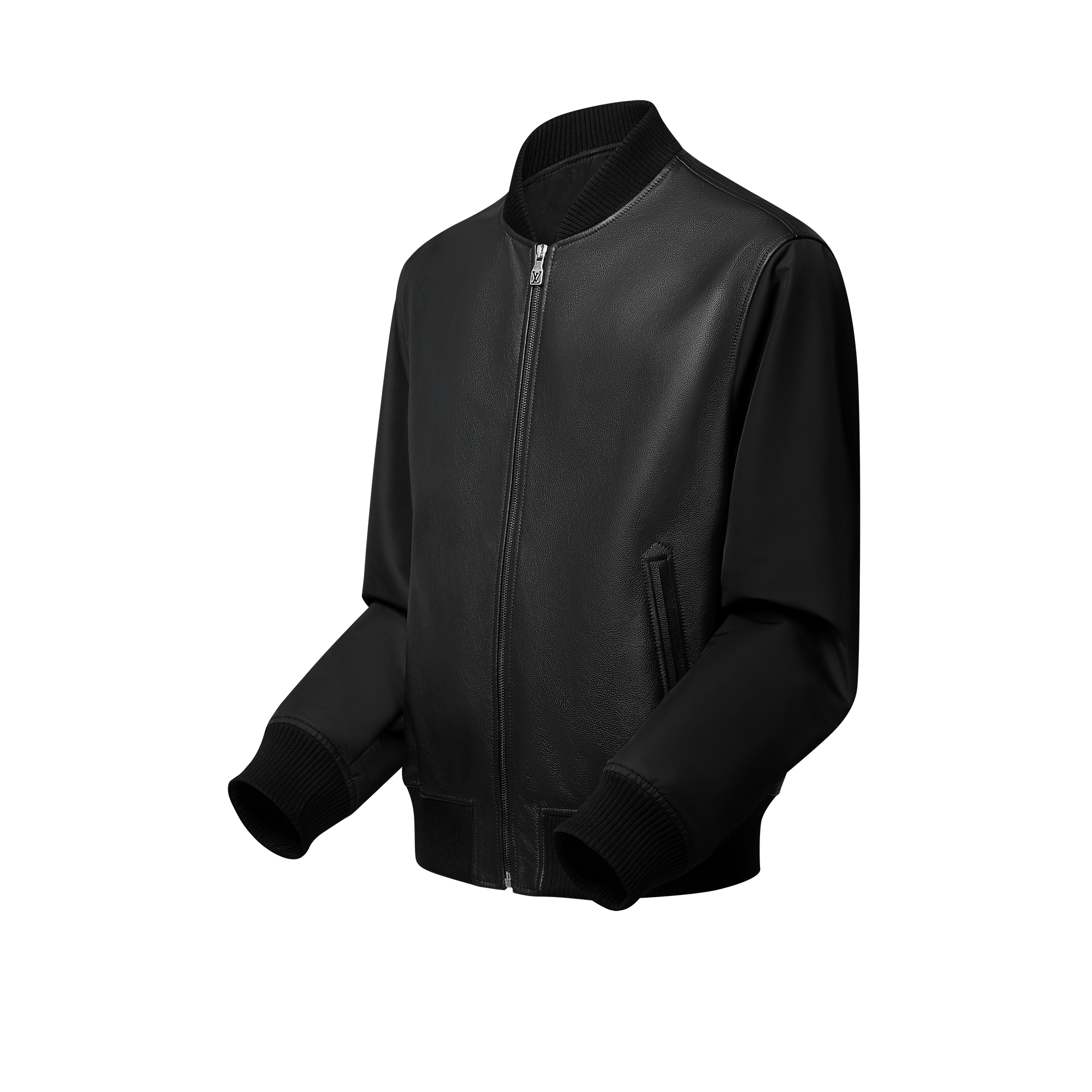 Reversible Leather Nylon Jacket