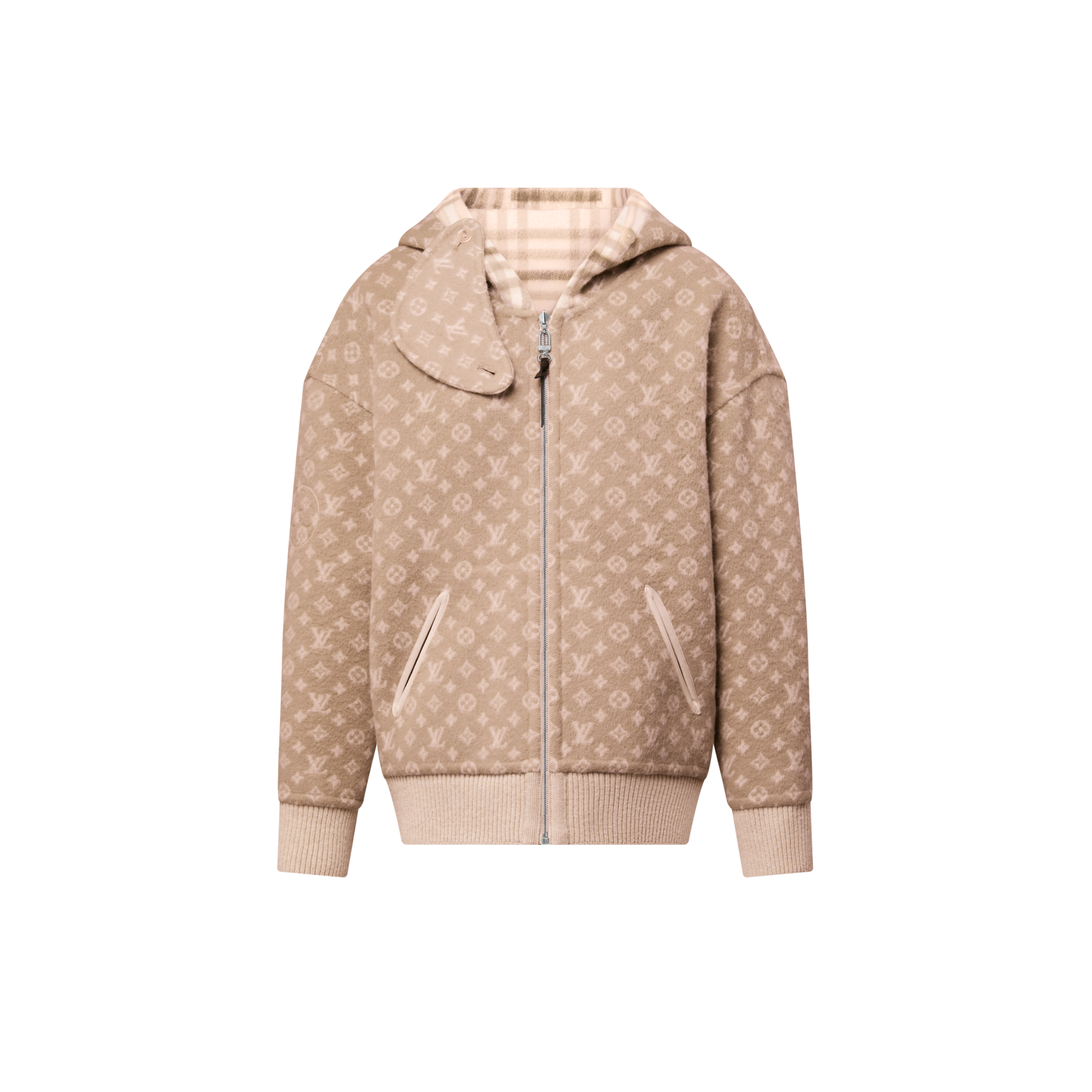  Ready-to-Wear Coats and Jackets Reversible Plaid Hoodie | Louis Vuitton ® (Product zoom)