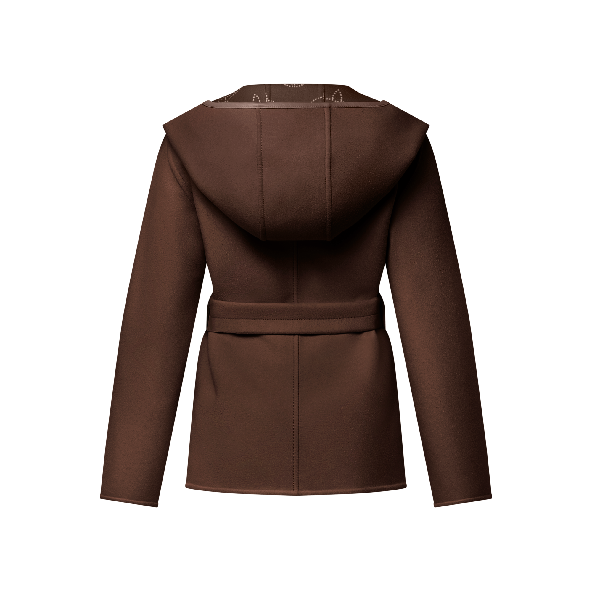 Reversible Short Hooded Wrap Coat
