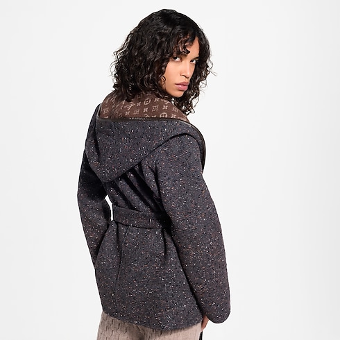 Ready-to-Wear Coats and Jackets Reversible Short Hooded Wrap Coat | Louis Vuitton ® (Product zoom)