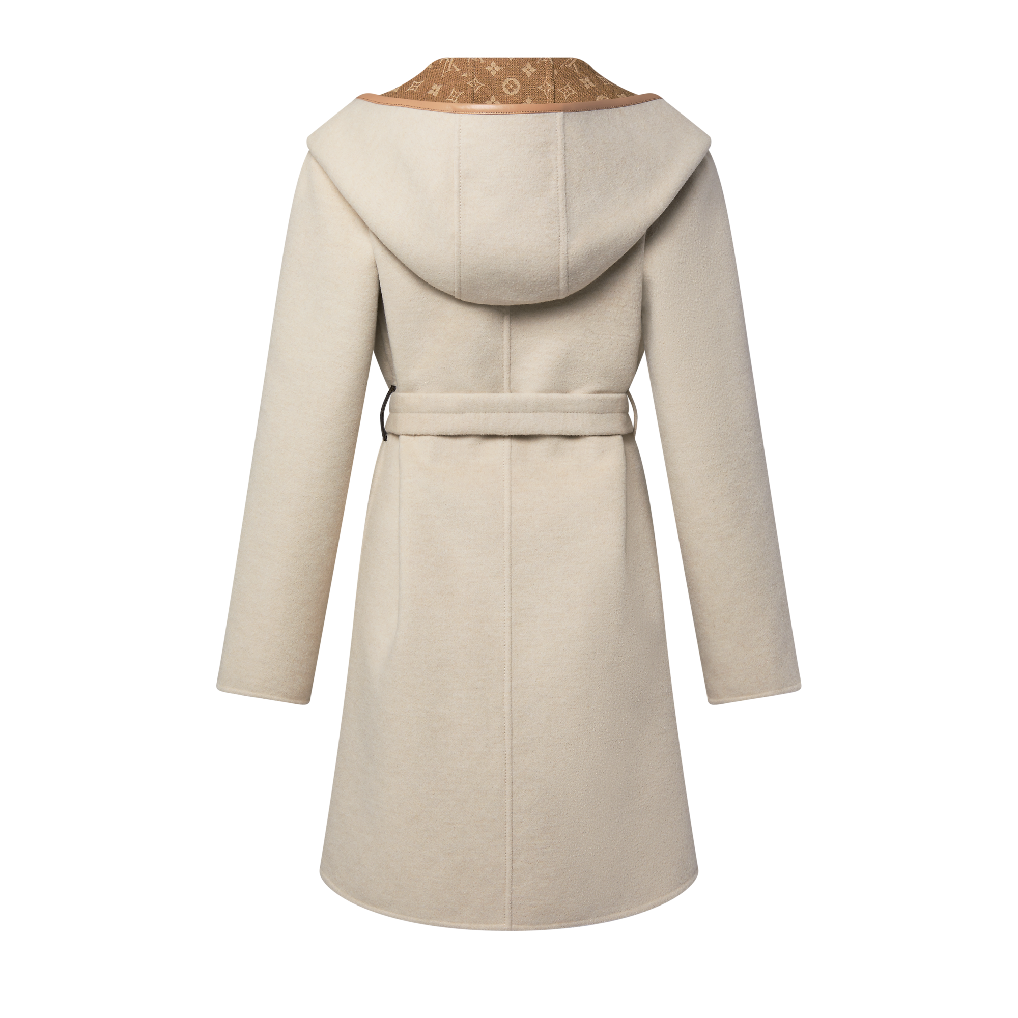Reversible Signature Hooded Wrap Coat