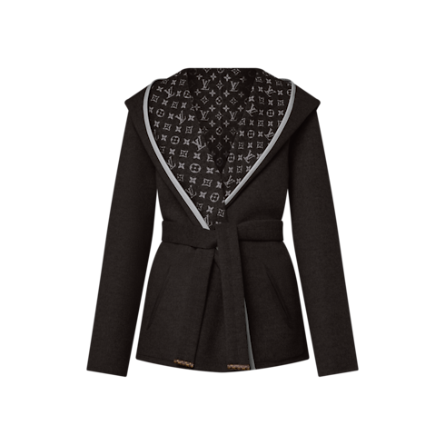 Ready-to-Wear Coats and Jackets Reversible Signature Short Hooded Wrap Coat | Louis Vuitton ® (Product zoom)