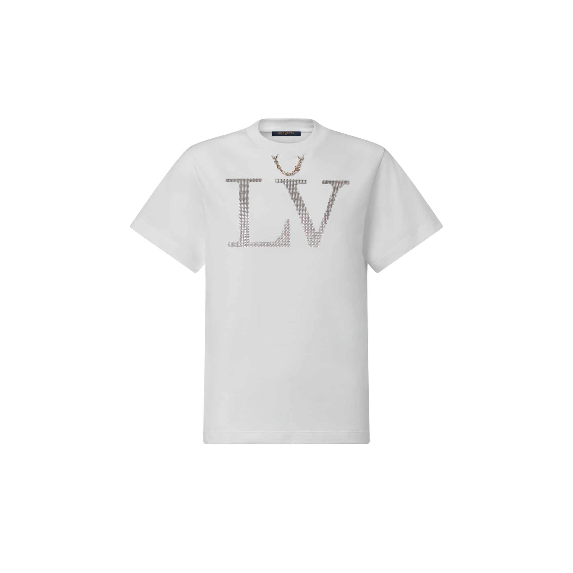  Ready-to-Wear Tops Rhinestone Signature T-Shirt | Louis Vuitton ® (Product zoom)