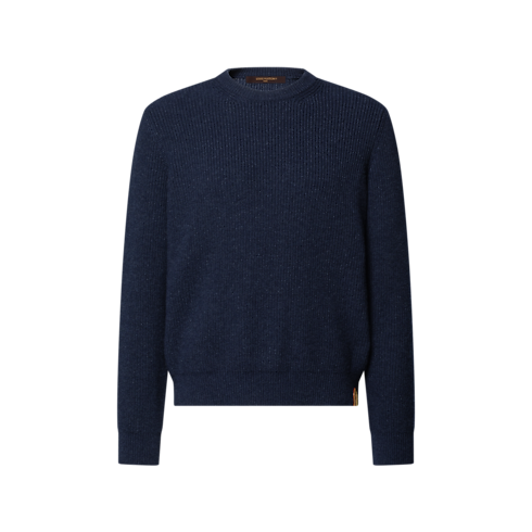 Ready-to-Wear All Ready-to-Wear Ribbed Cashmere Long-Sleeved Crewneck | Louis Vuitton ® (Product zoom)