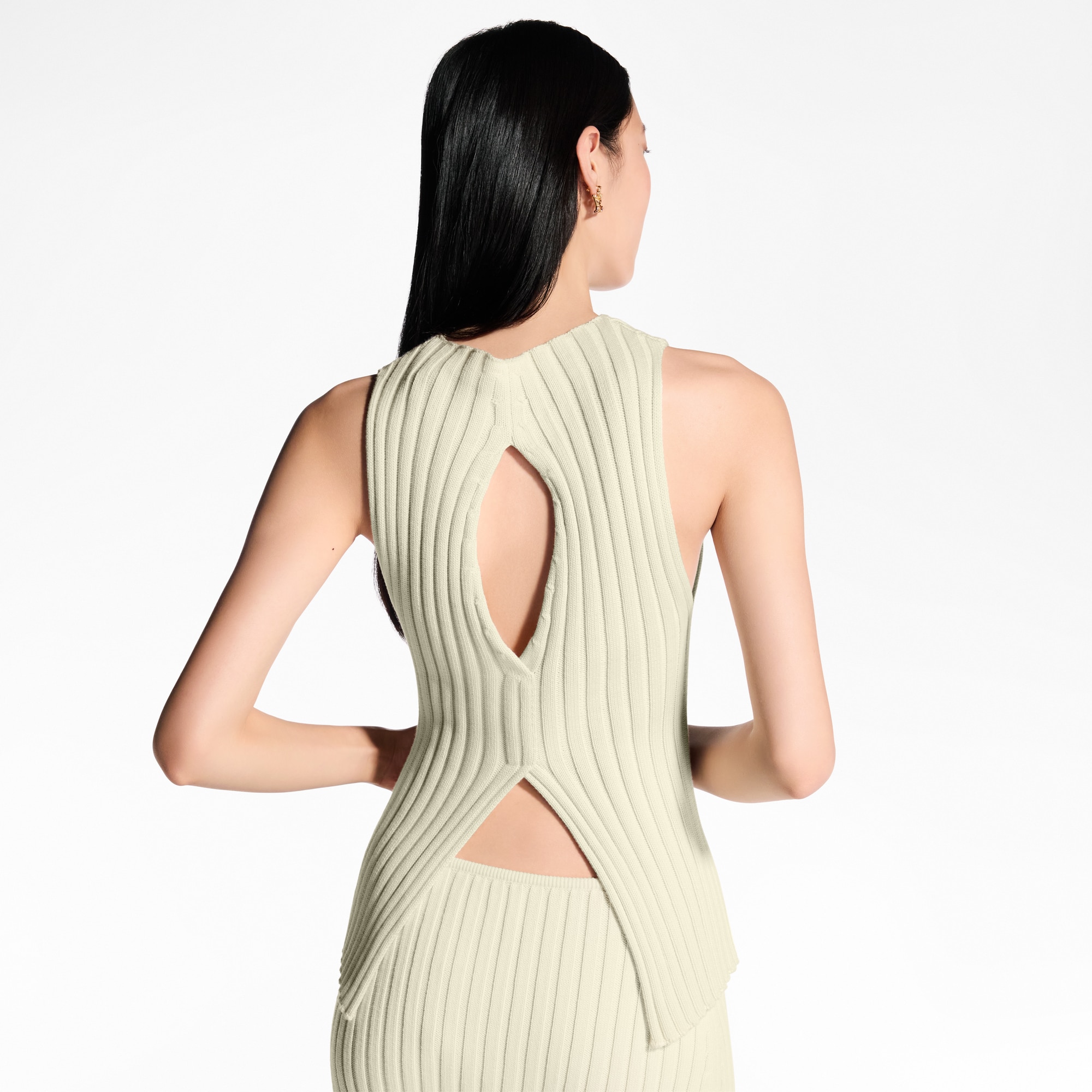  Ready-to-Wear Tops Ribbed Knit Slit Top | Louis Vuitton ® (Product zoom)