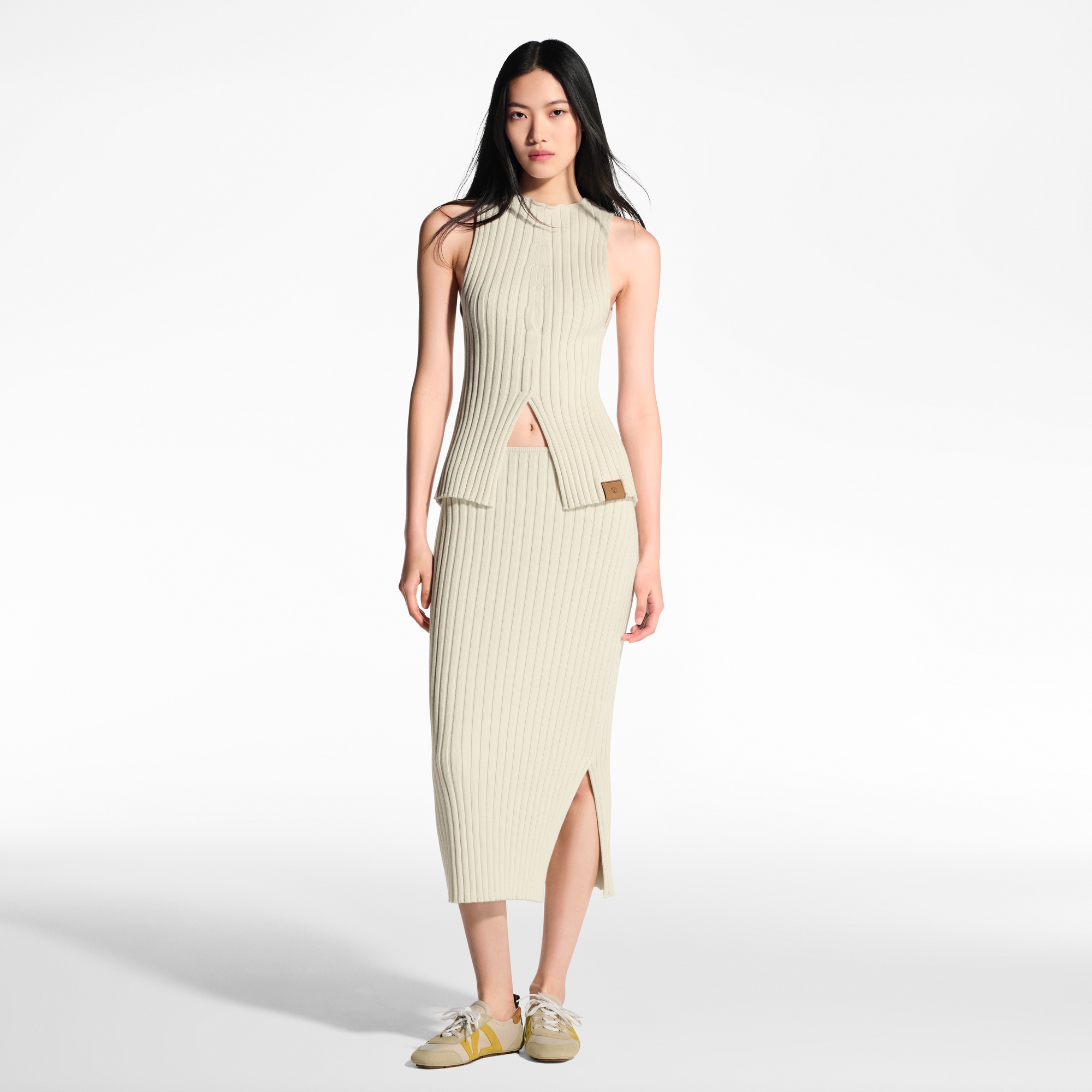  Ready-to-Wear Tops Ribbed Knit Slit Top | Louis Vuitton ® (Product zoom)