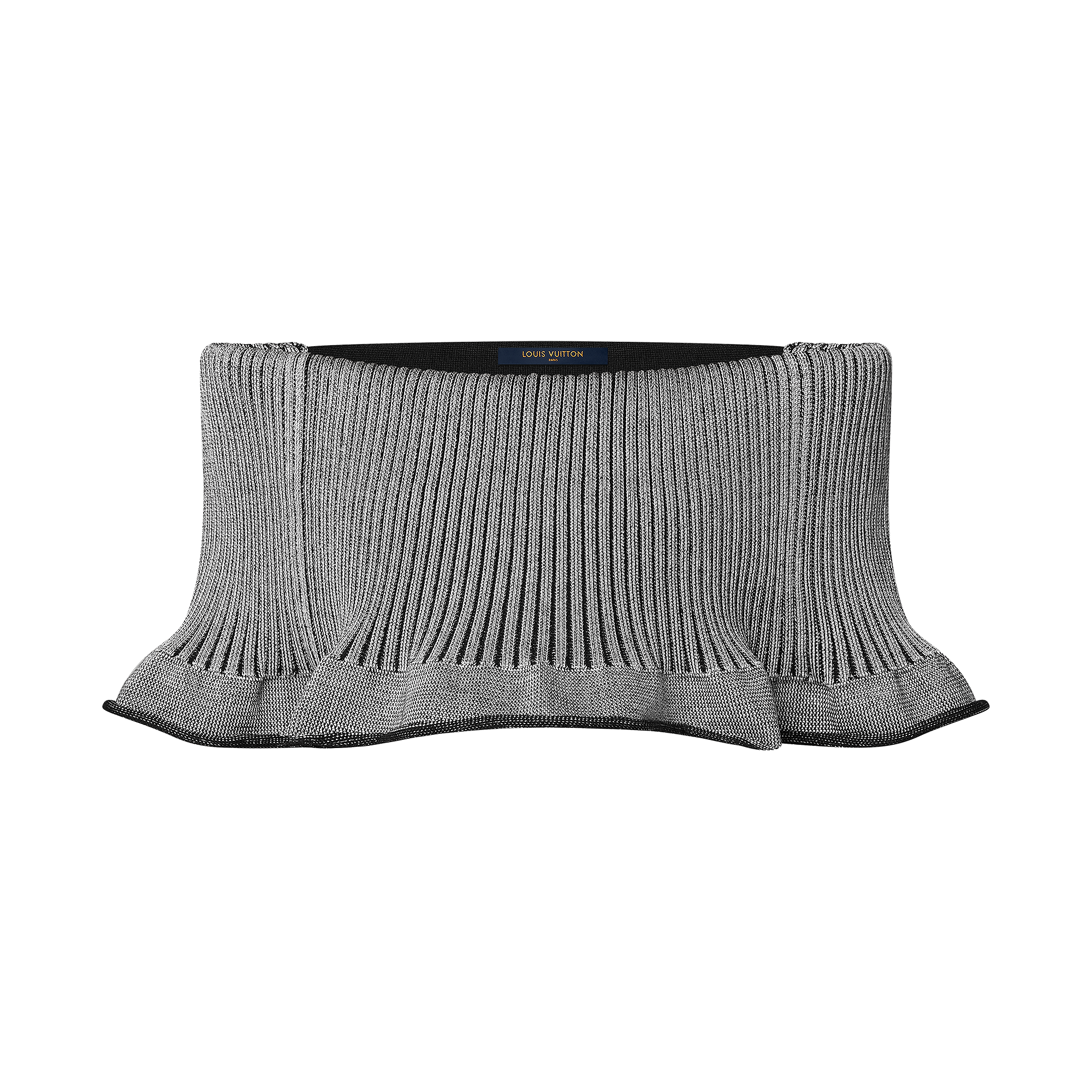 Ribbed Knit Trumpet Hem Cropped Top