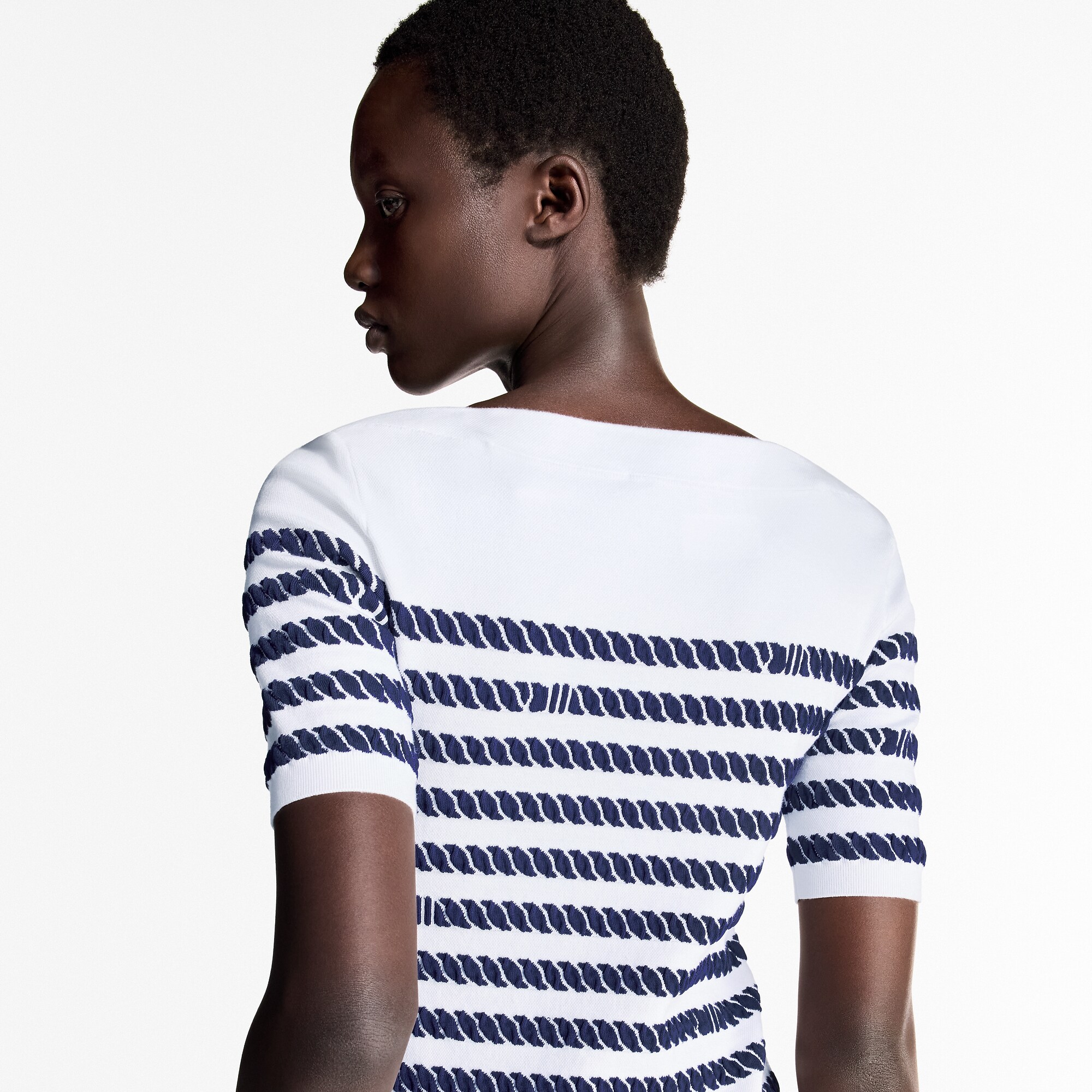 Rope Stripes Knit Top