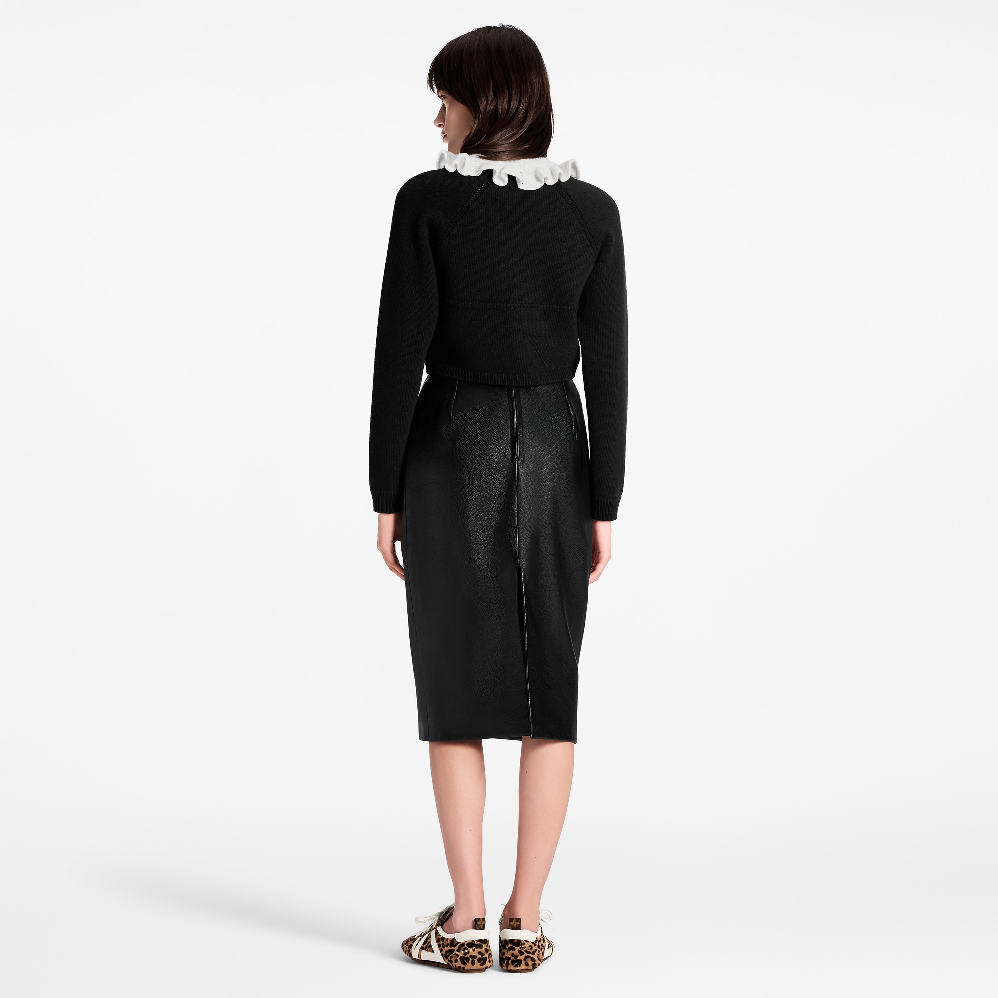 Ruffle Collar Cardigan