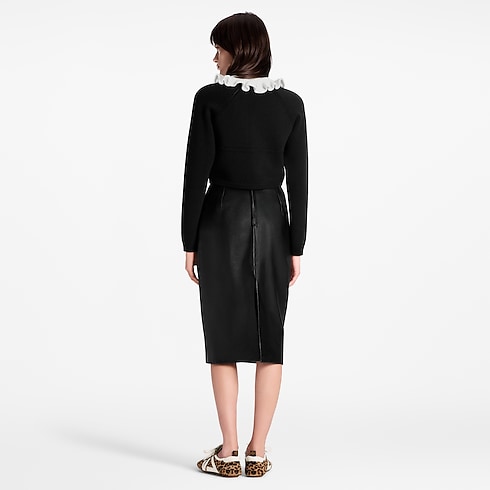Ready-to-Wear Knitwear Ruffle Collar Cardigan | Louis Vuitton ® (Product zoom)