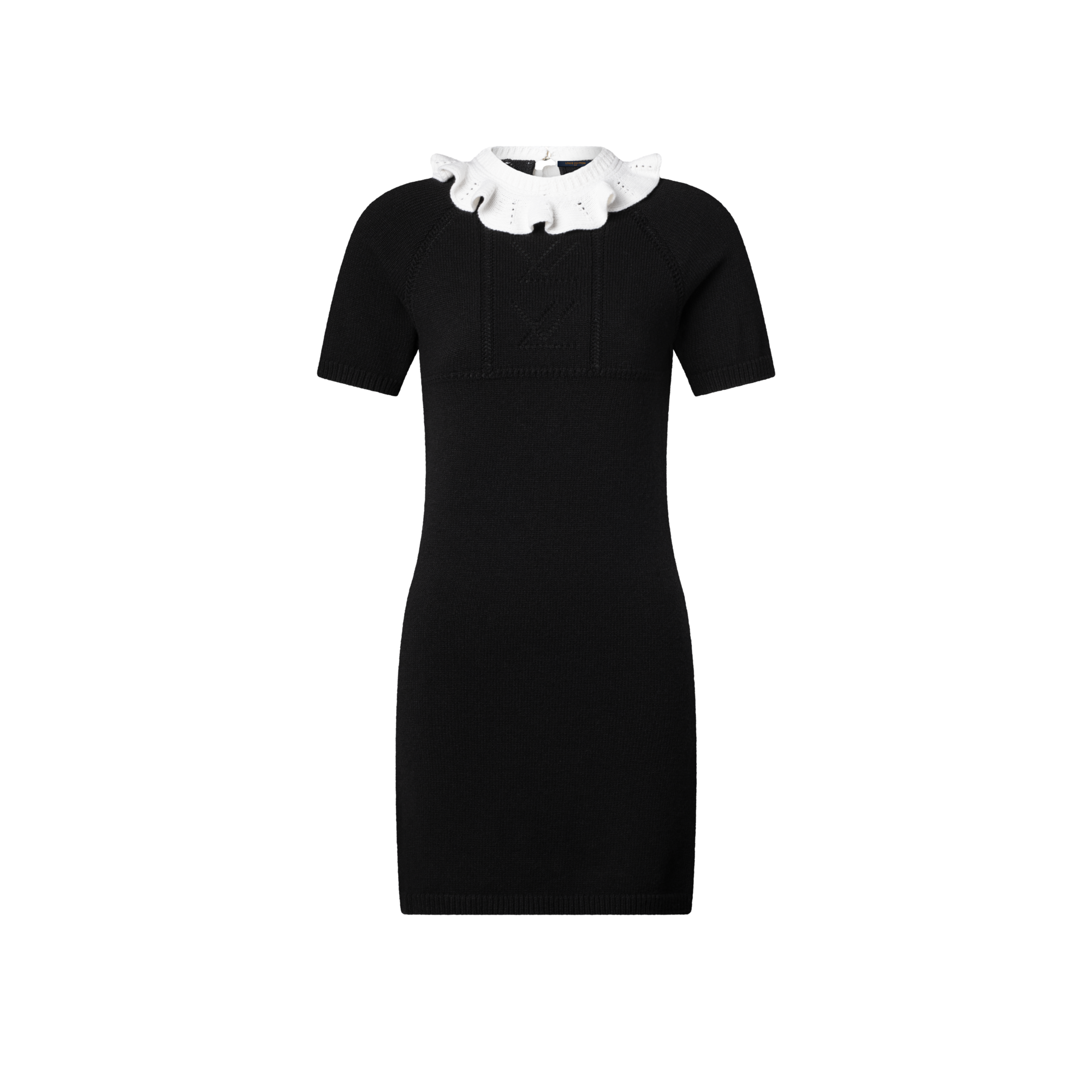  Ready-to-Wear Dresses Ruffle Collar Knit Dress
 | Louis Vuitton ® (Product zoom)