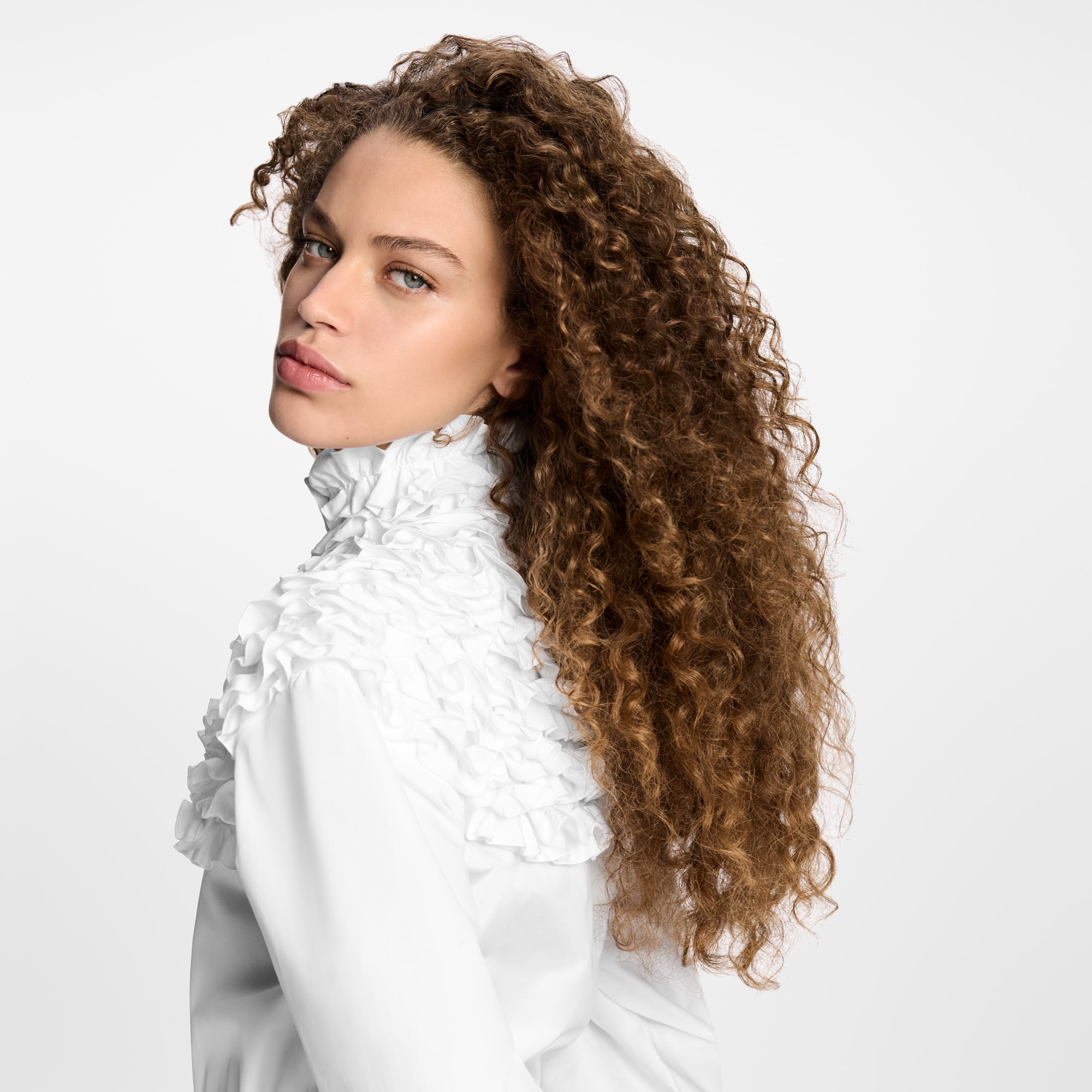  Ready-to-Wear Tops Ruffle Neck Shirt | Louis Vuitton ® (Product zoom)