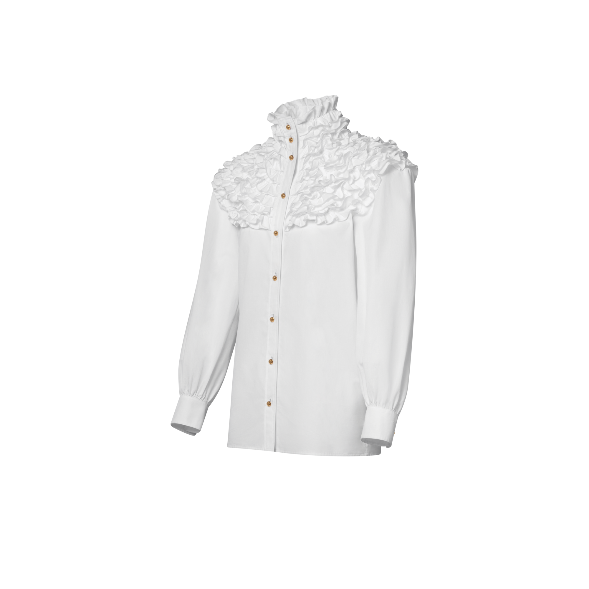  Ready-to-Wear Tops Ruffle Neck Shirt | Louis Vuitton ® (Product zoom)
