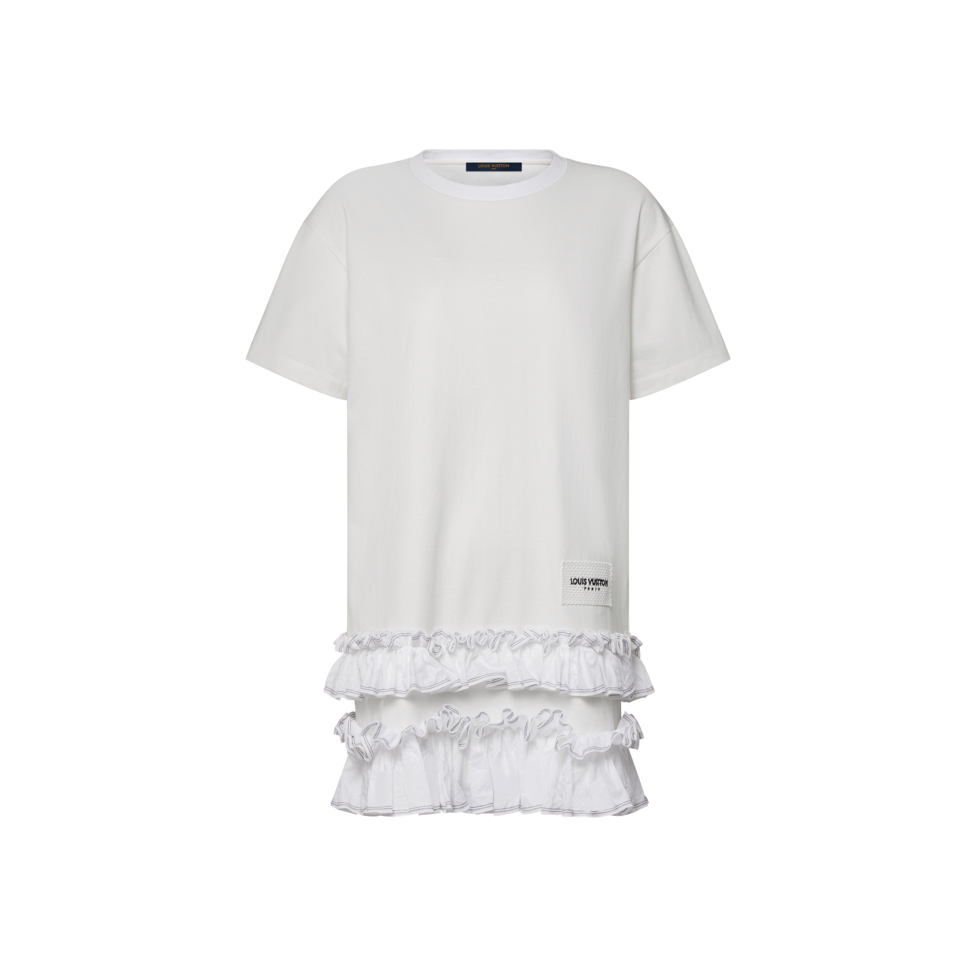 Ruffle Trim T-Shirt Dress - Women - Ready-to-Wear | LOUIS VUITTON
