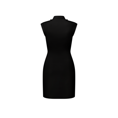 Ready-to-Wear Dresses Ruffle Trim Technical Jersey Dress | Louis Vuitton ® (Product zoom)