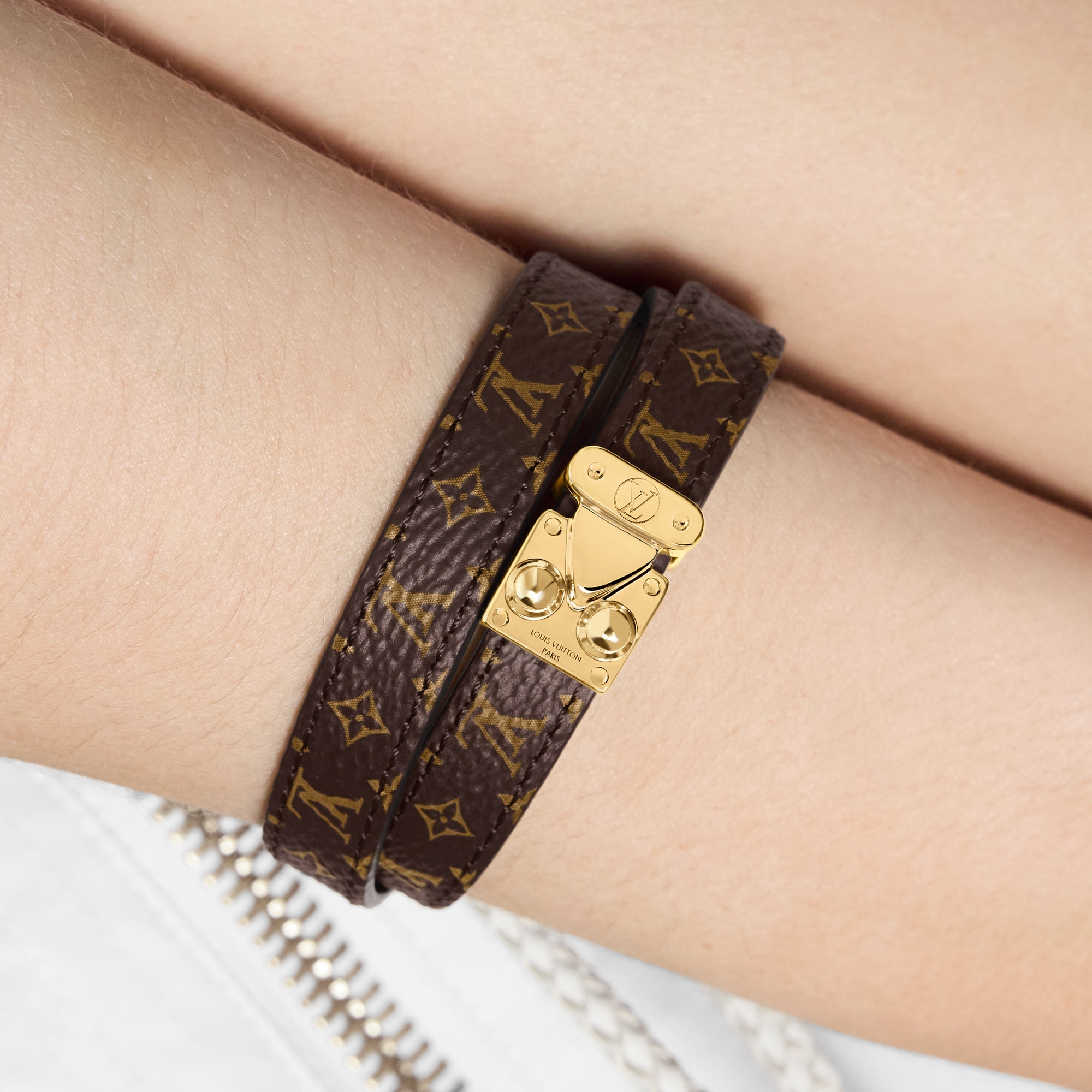 Other Leathers Fashion Jewelry Bracelets S-Lock Double Tour Bracelet | Louis Vuitton ® (Product zoom)