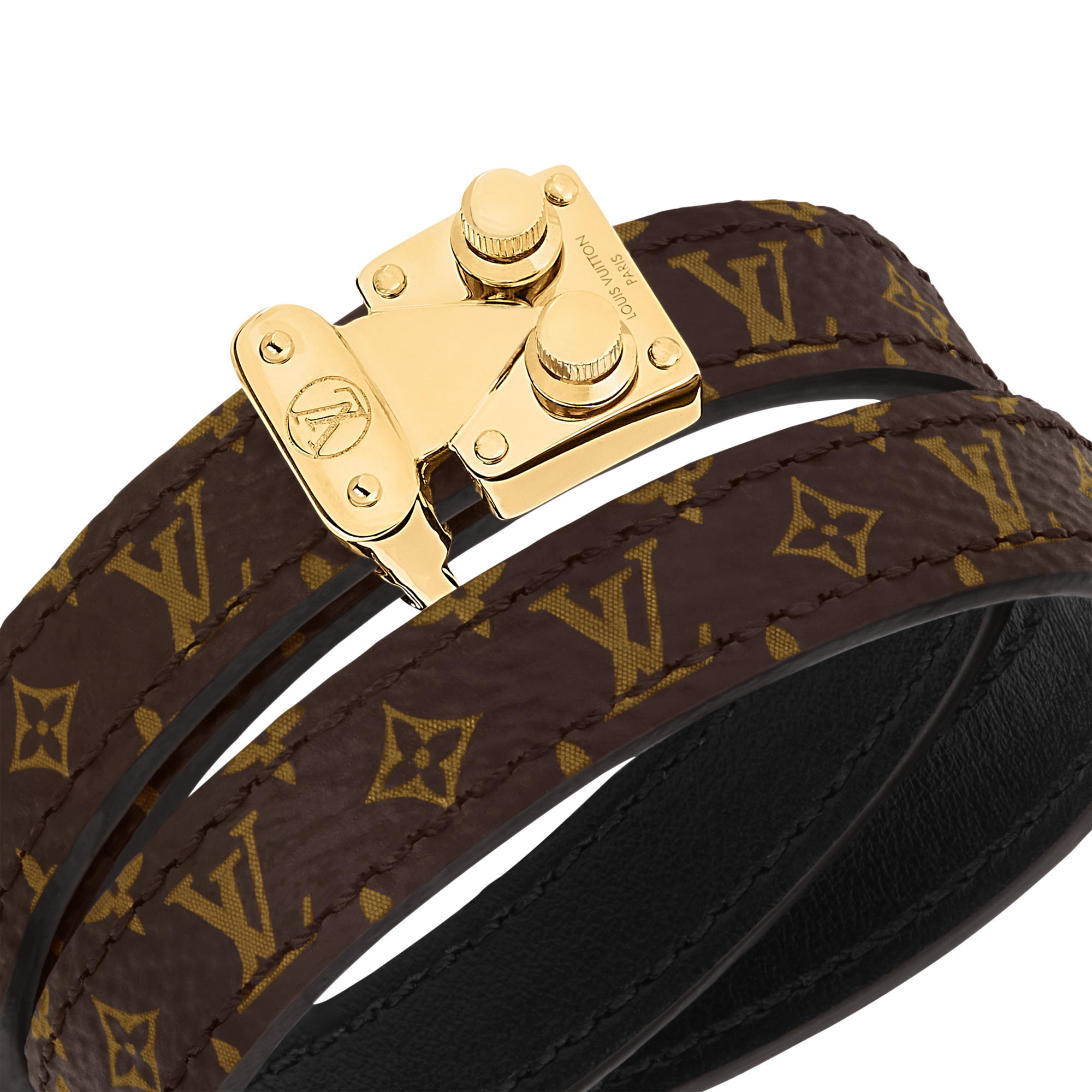 Other Leathers Fashion Jewelry Bracelets S-Lock Double Tour Bracelet | Louis Vuitton ® (Product zoom)