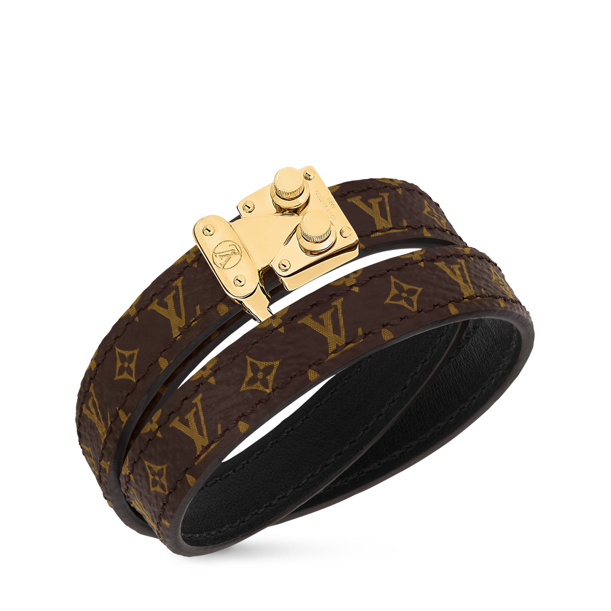 Other Leathers Fashion Jewelry Bracelets S-Lock Double Tour Bracelet | Louis Vuitton ® (Product zoom)