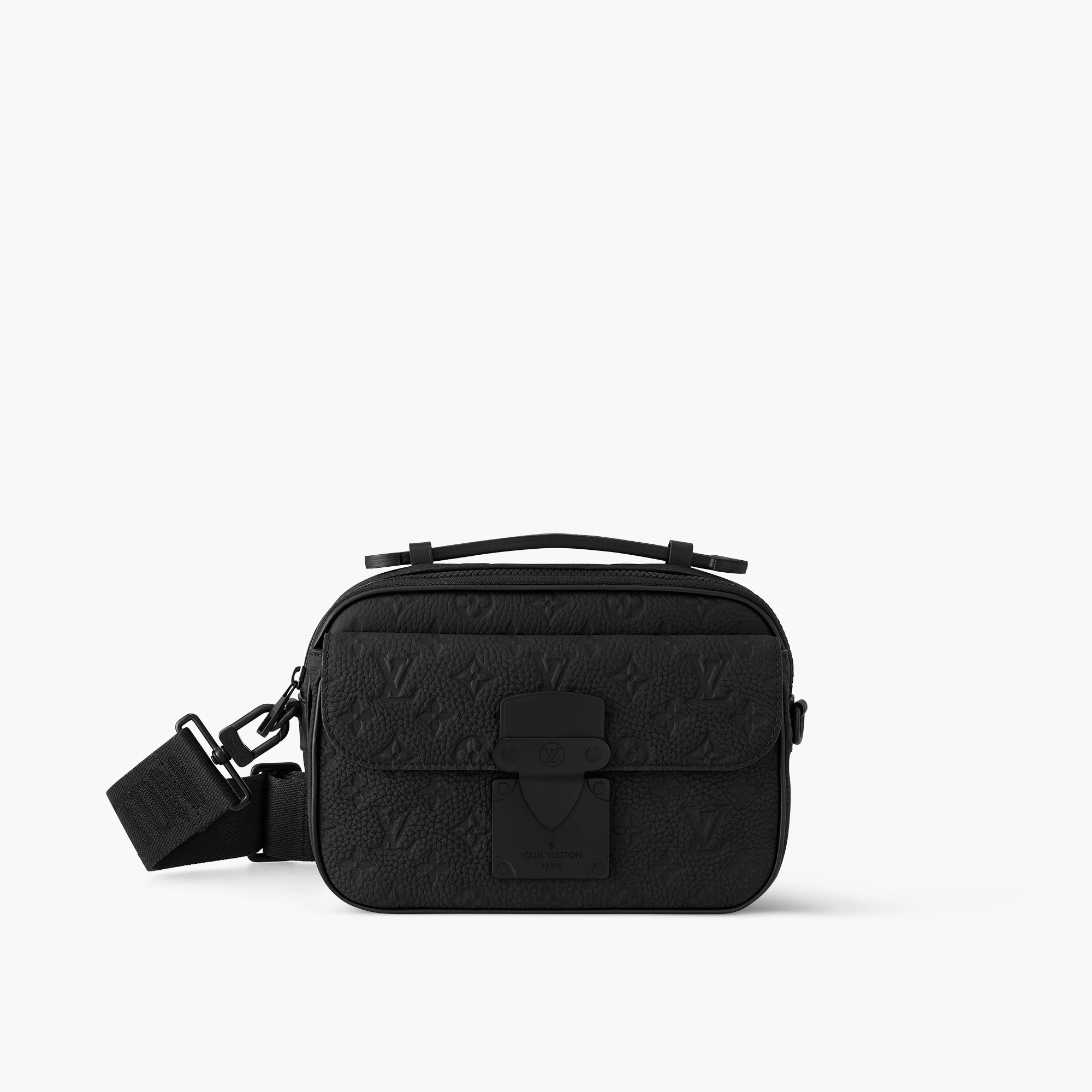 S Lock Messenger Monogram Taurillon Leather Men Bags LOUIS