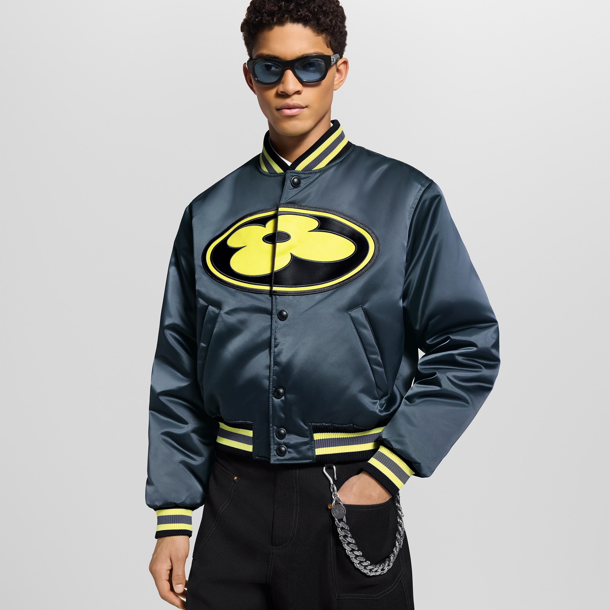 Satin Baseball Blouson