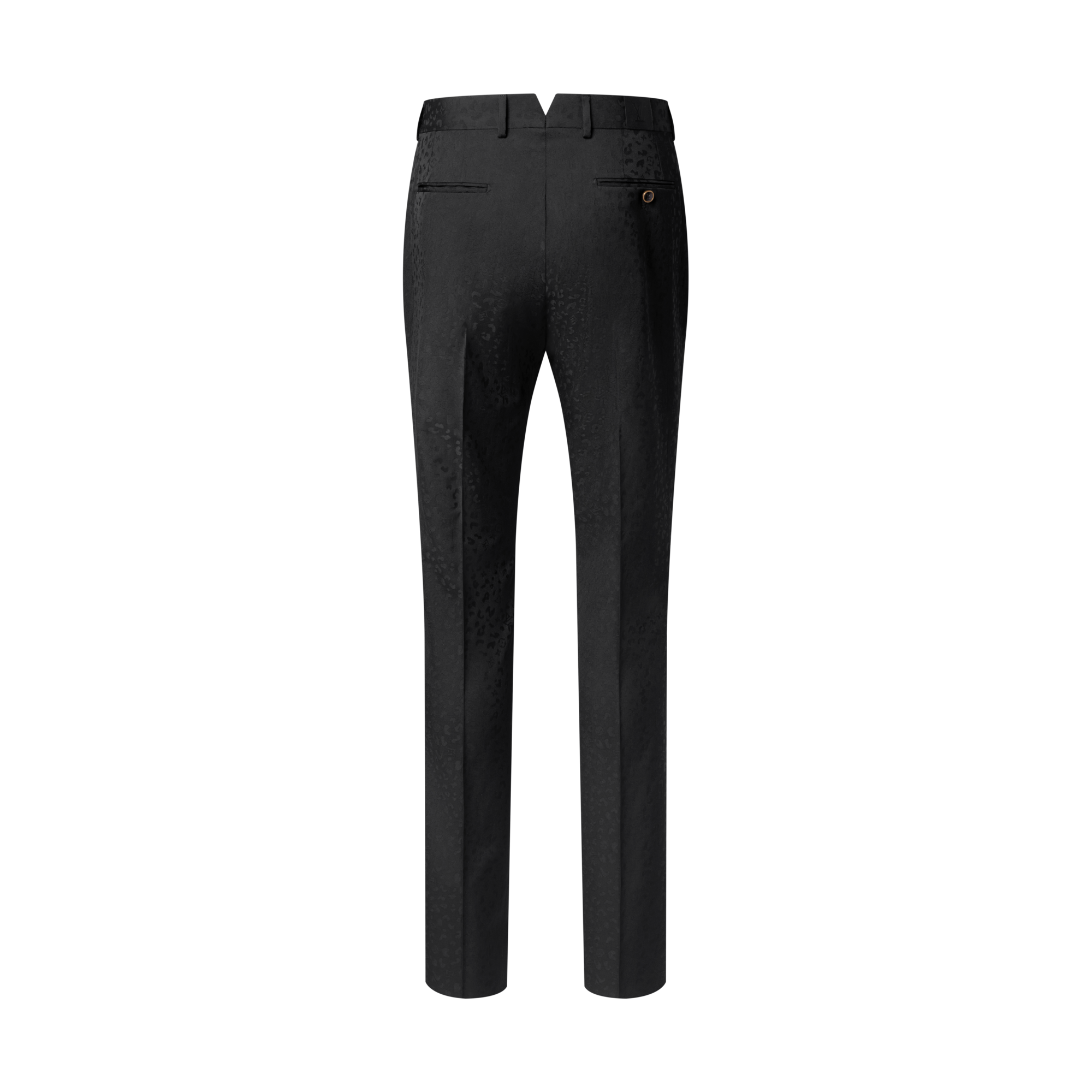 mens black cigarette trousers LOUIS VUITTON Satin Cigarette Pants Black. Size 48