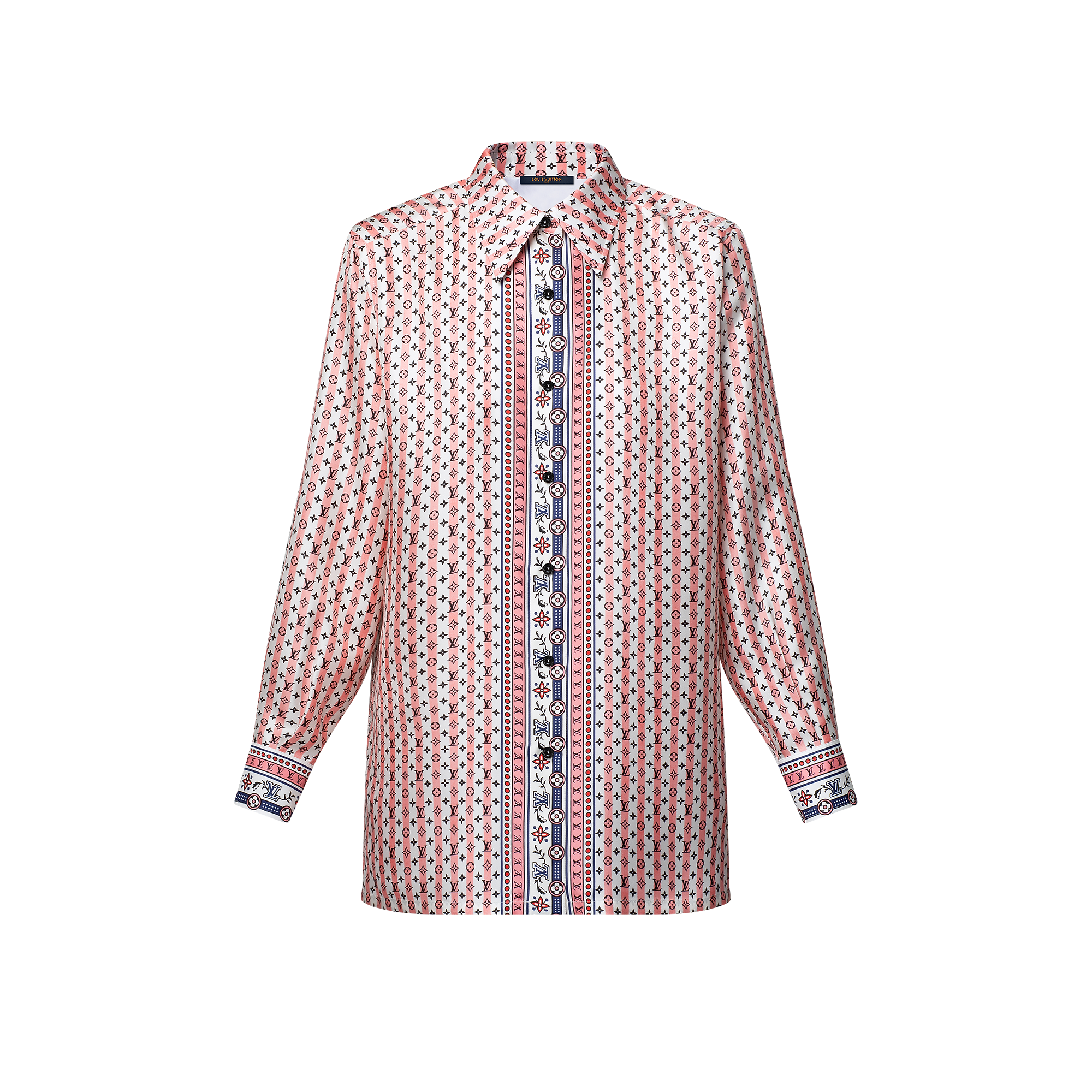Scarf Print Silk Shirt