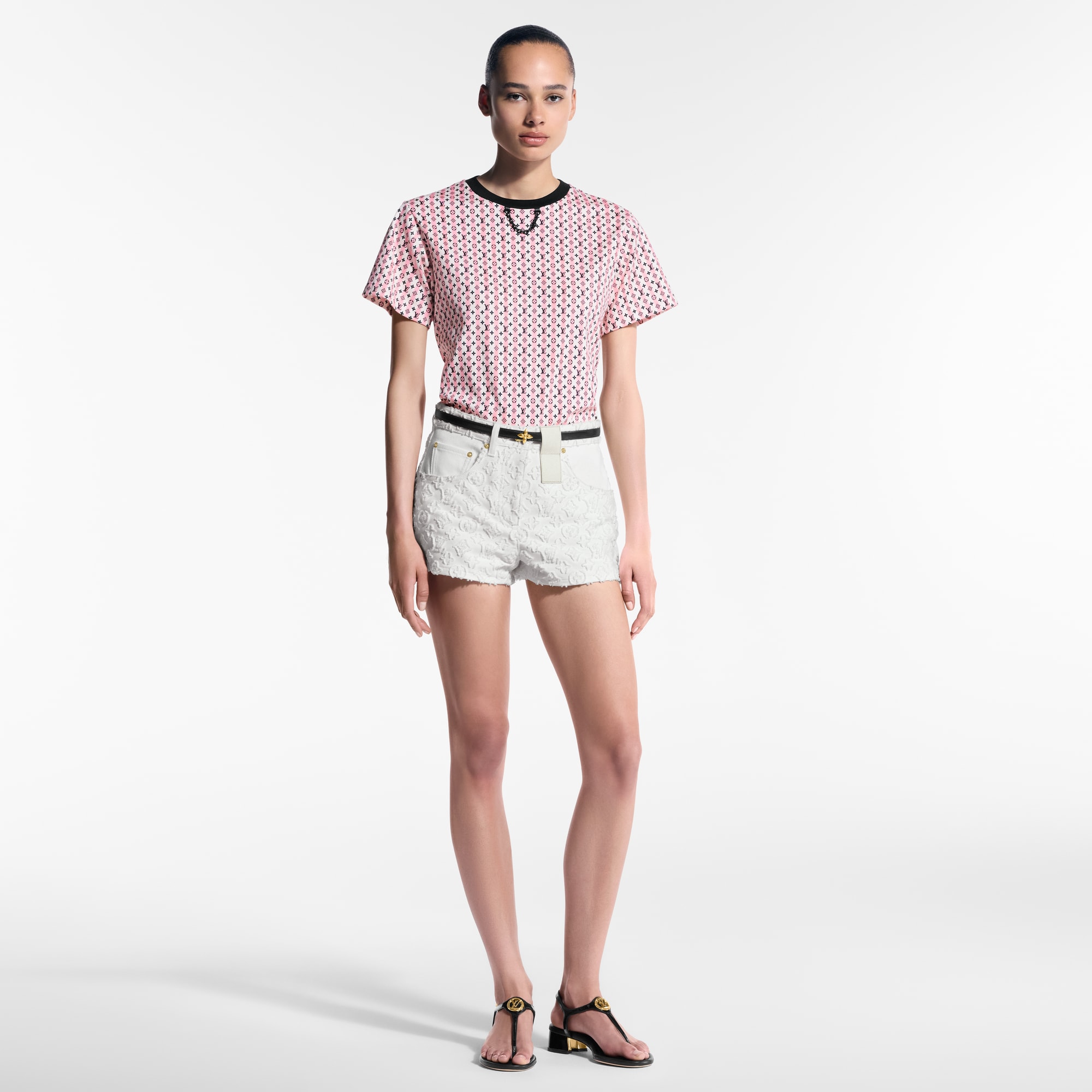  Ready-to-Wear Tops Scarf Print T-Shirt | Louis Vuitton ® (Product zoom)