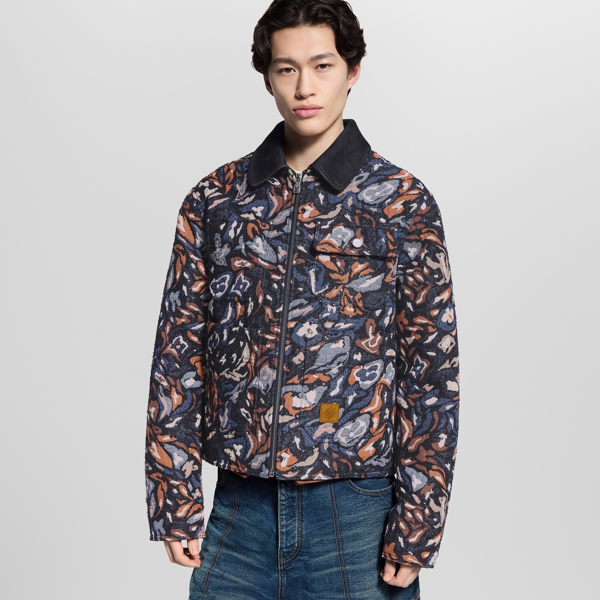 Sequin-Embellished Workwear Blouson