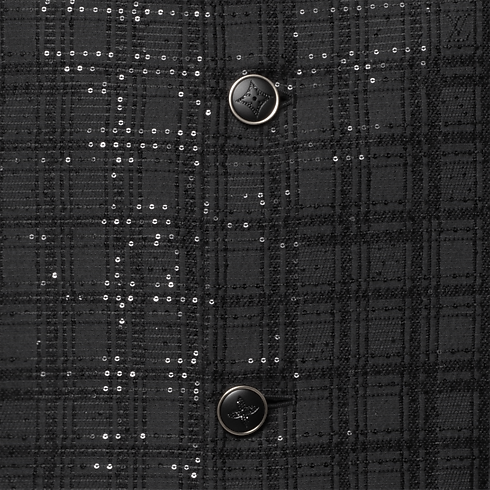 Ready-to-Wear Blazers and Jackets Sequin-Embroidered Collarless Jacket | Louis Vuitton ® (Product zoom)