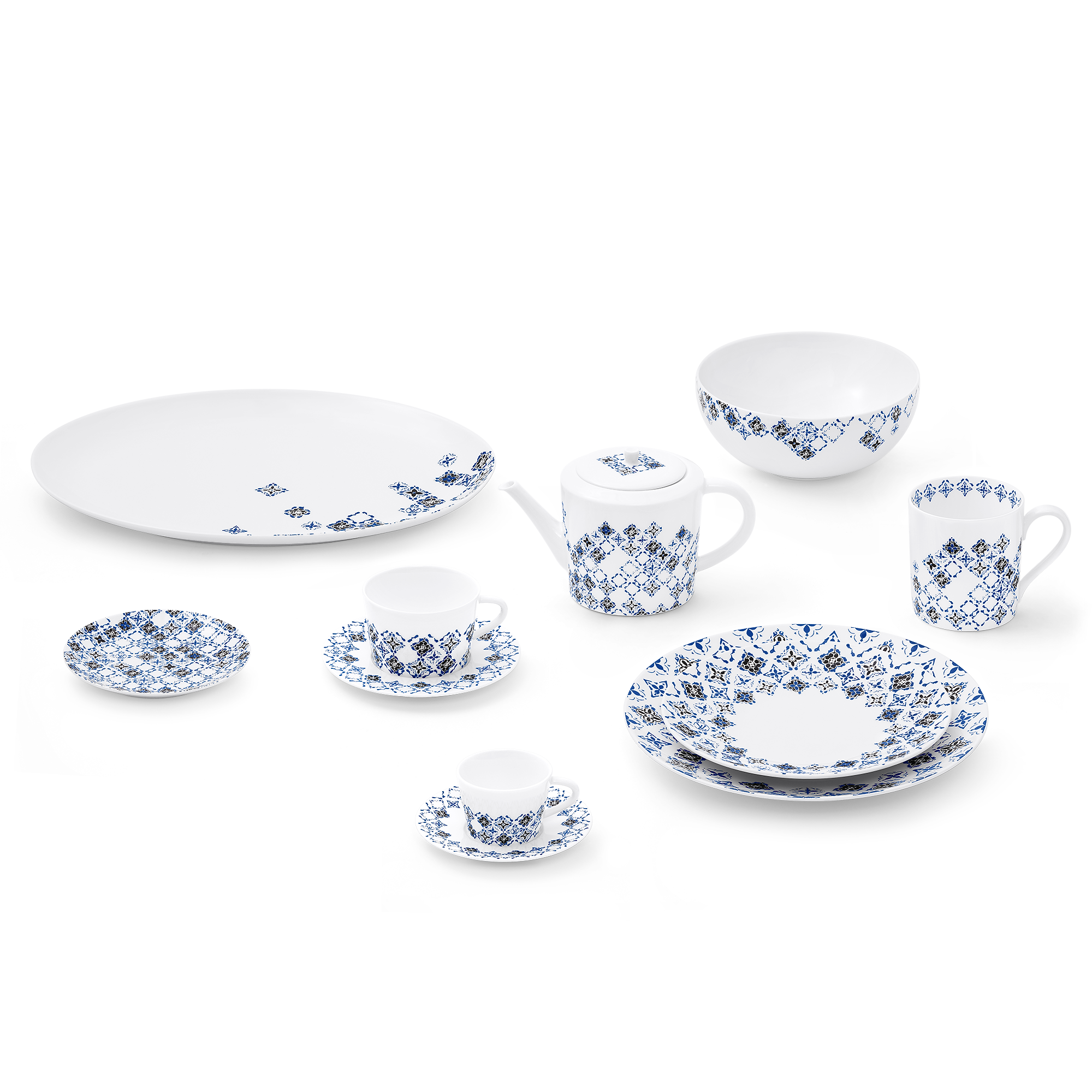 Set Of 2 Dessert Plates LV By The Pool