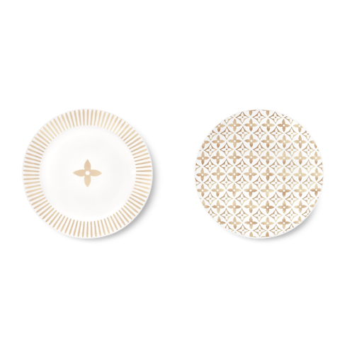 Home and Art of Dining Art of Dining Set Of 2 Side Plates Monogram Flower Tile | Louis Vuitton ® (Product zoom)