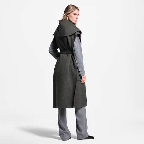 Ready-to-Wear Coats and Jackets Shawl Collar Sleeveless Wrap Coat | Louis Vuitton ® (Product zoom)