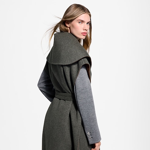 Ready-to-Wear Coats and Jackets Shawl Collar Sleeveless Wrap Coat | Louis Vuitton ® (Product zoom)