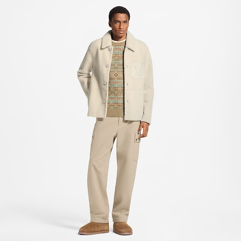 Ready-to-Wear All Ready-to-Wear Shearling Workwear Overshirt | Louis Vuitton ® (Product zoom)