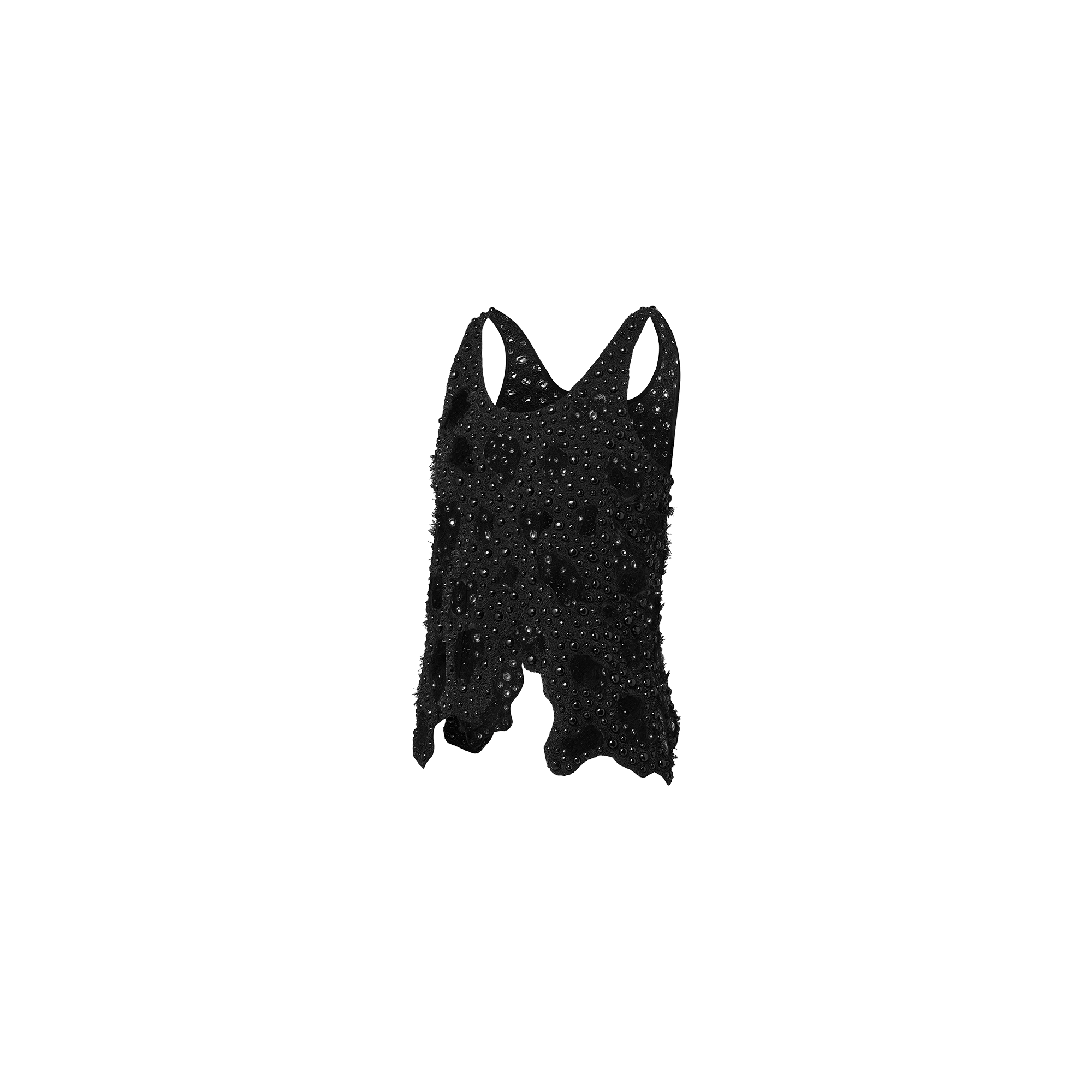 Sheer Detail Beaded Tank Top - Women - Ready-to-Wear | LOUIS VUITTON ®