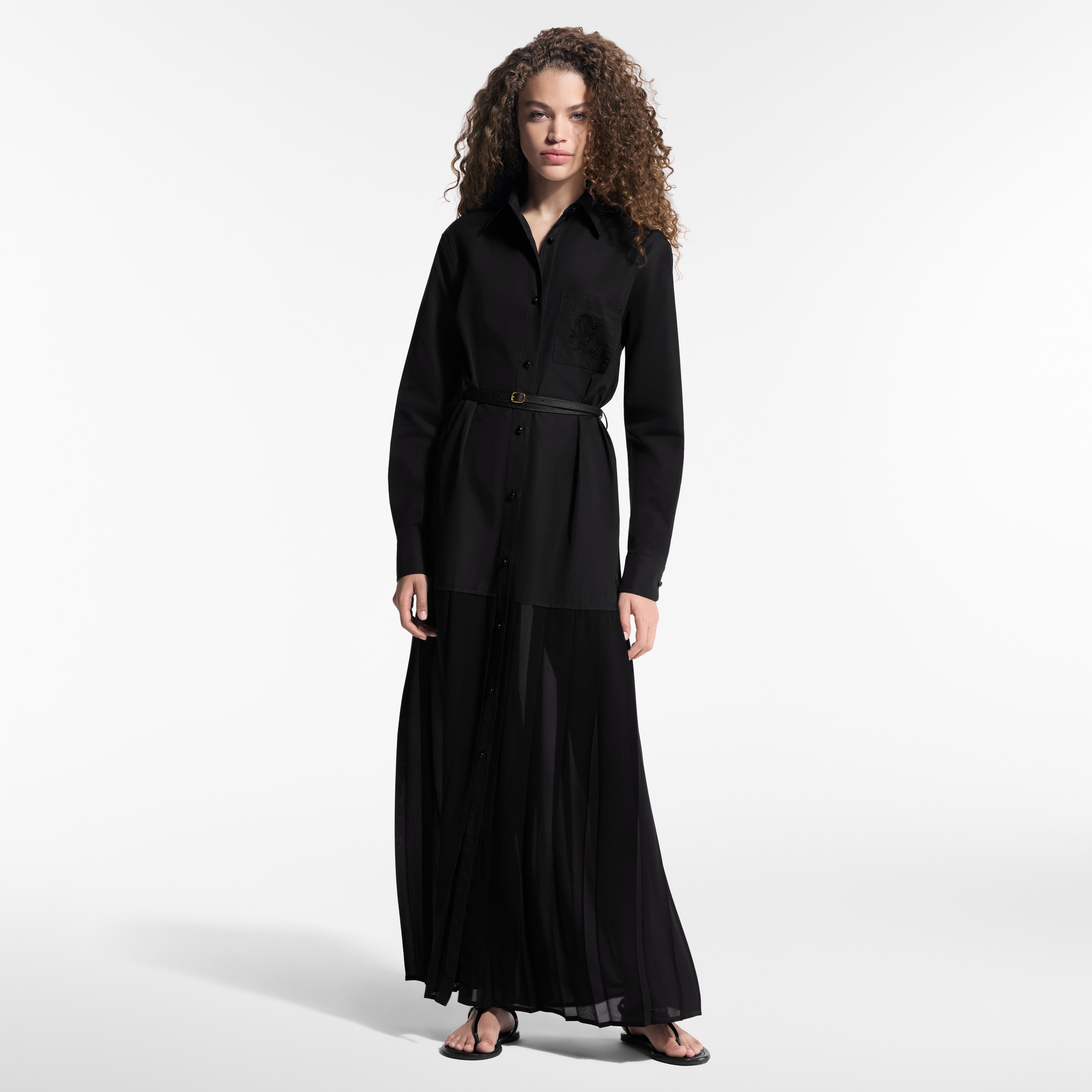  Ready-to-Wear Dresses Sheer Insert Shirt Dress  | Louis Vuitton ® (Product zoom)