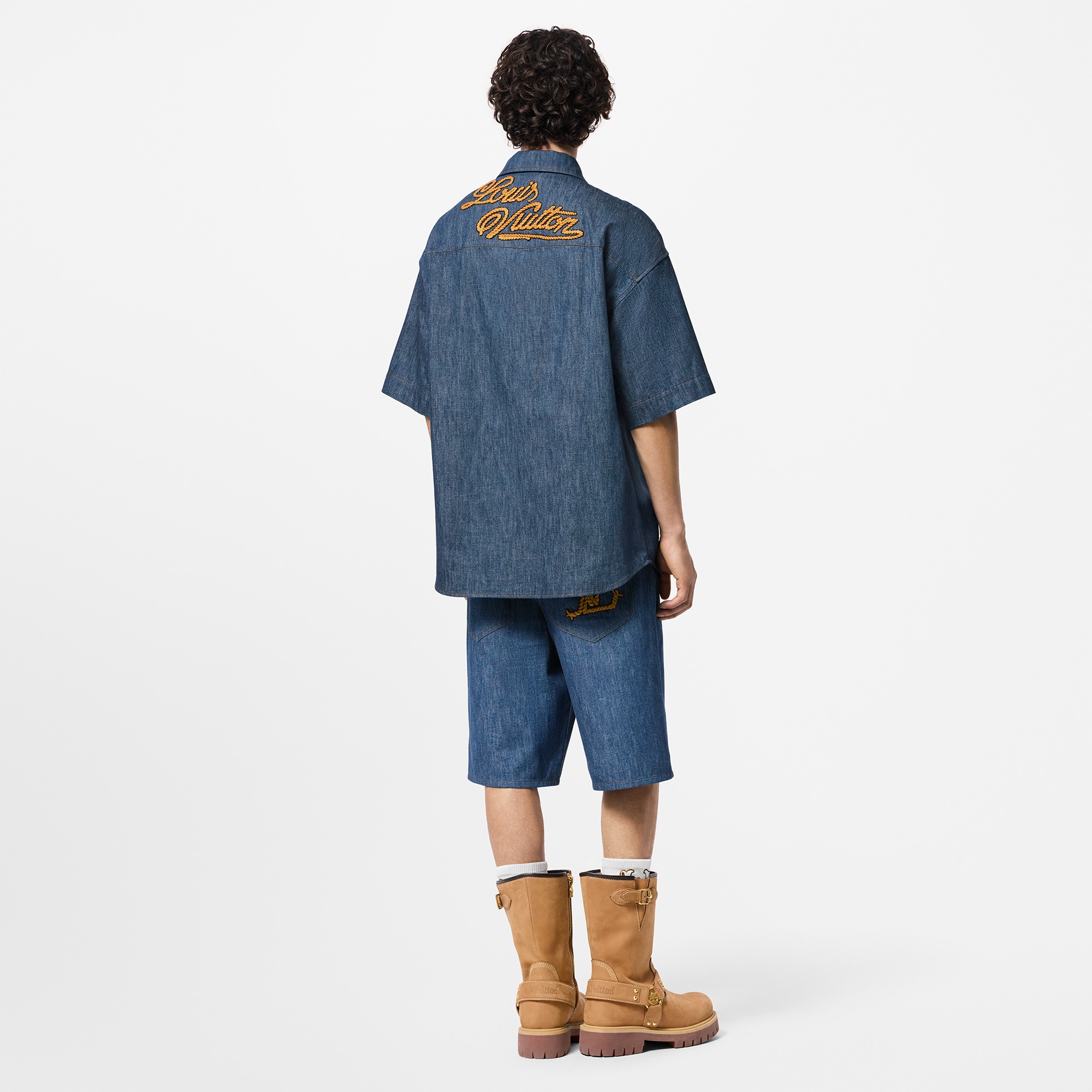  Ready-to-Wear Shirts Short-Sleeved Cotton Chambray Shirt | Louis Vuitton ® (Product zoom)