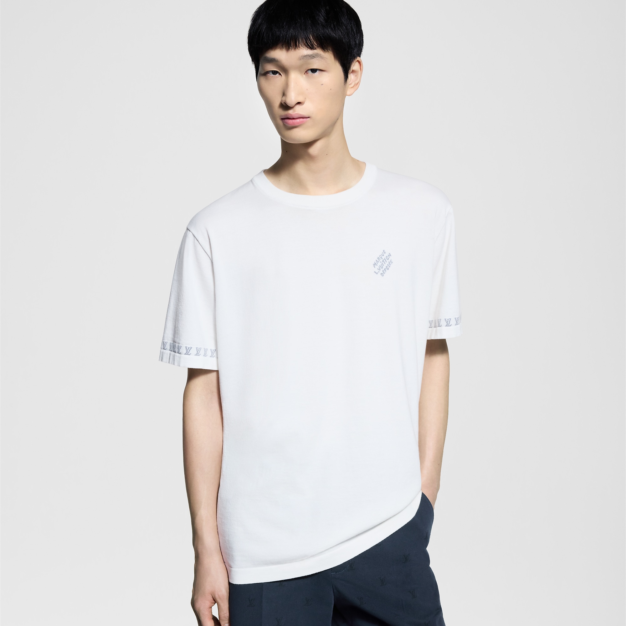 Short-Sleeved Cotton Crewneck