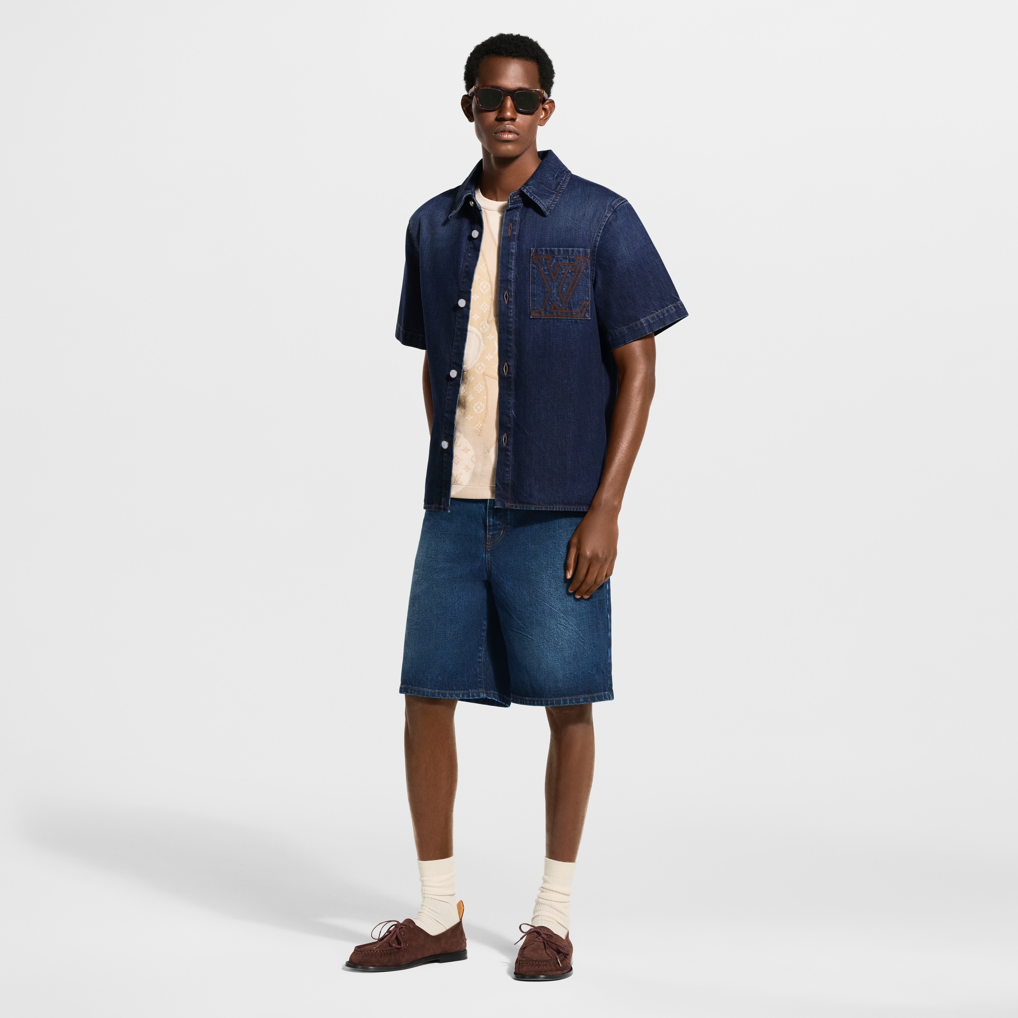 Short-Sleeved Denim Shirt - Men - Ready-to-Wear | LOUIS VUITTON ®