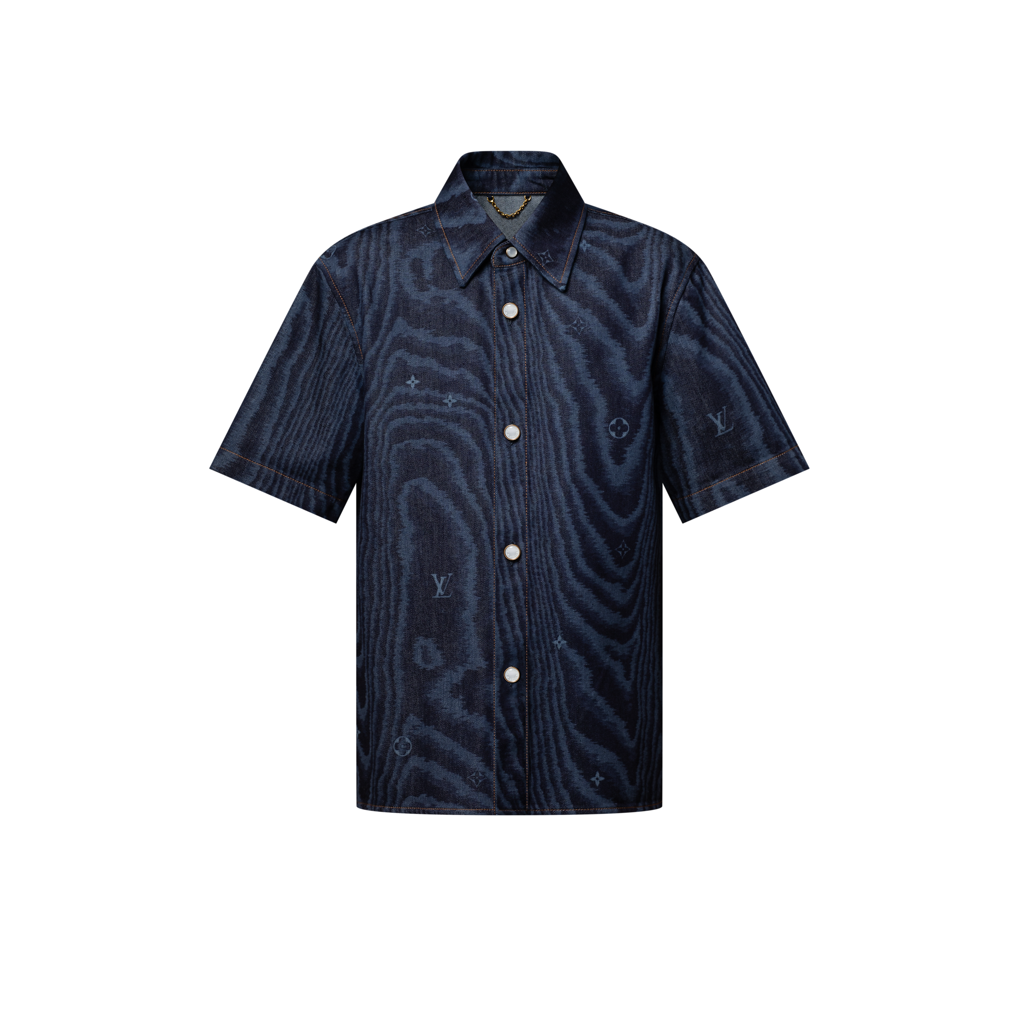 Short-Sleeved Denim Shirt