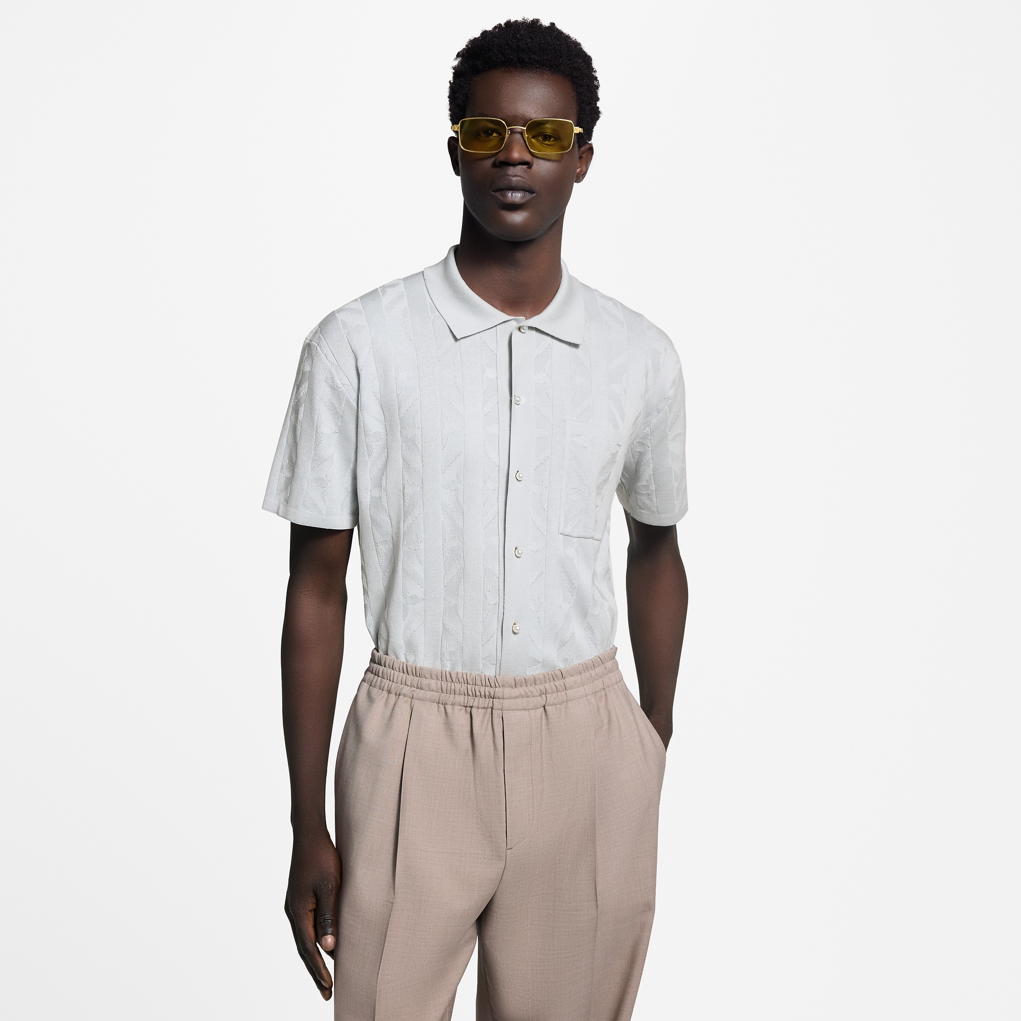 Short-Sleeved Knit Shirt
