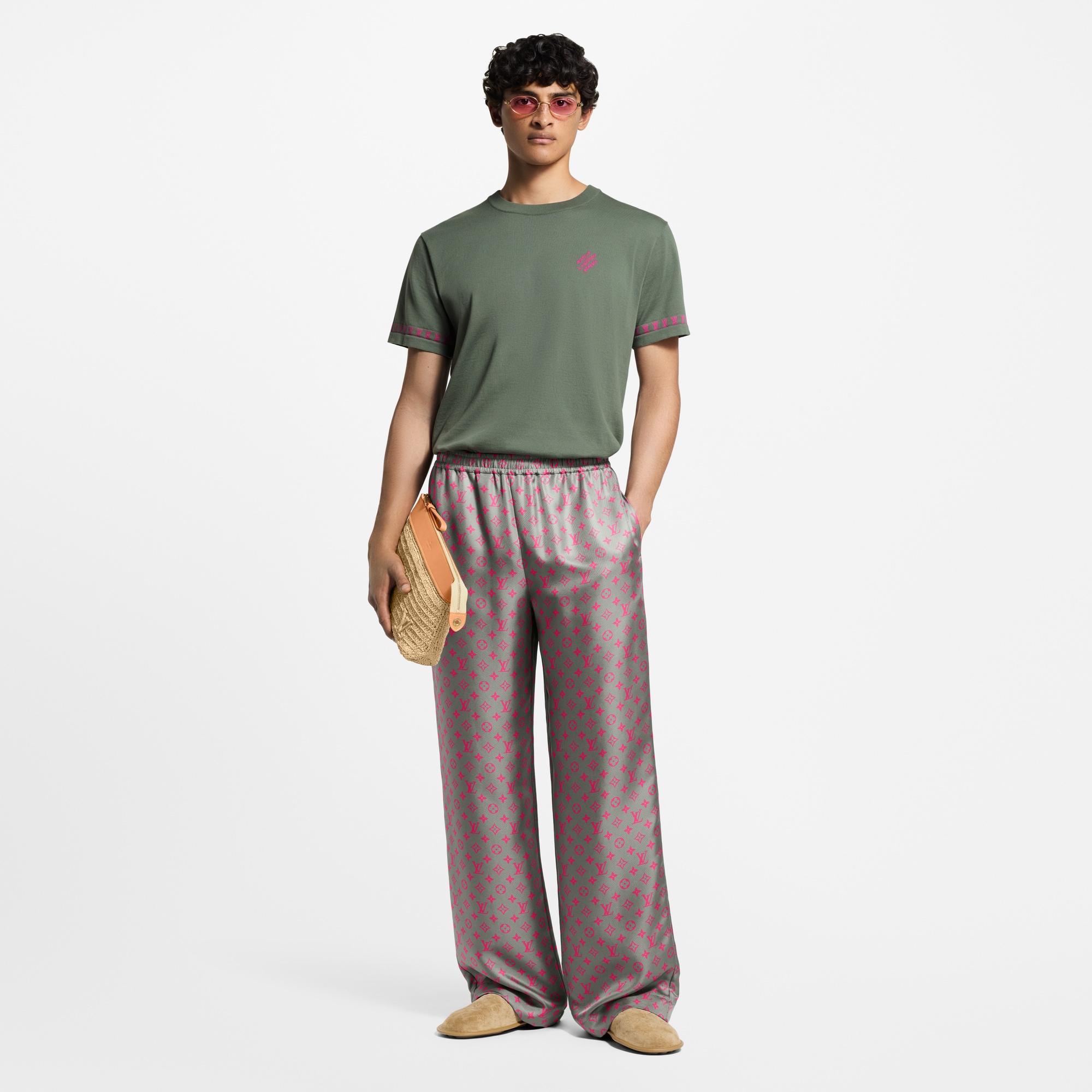  Ready-to-Wear All Ready-to-Wear Short-Sleeved Signature Crewneck | Louis Vuitton ® (Product zoom)