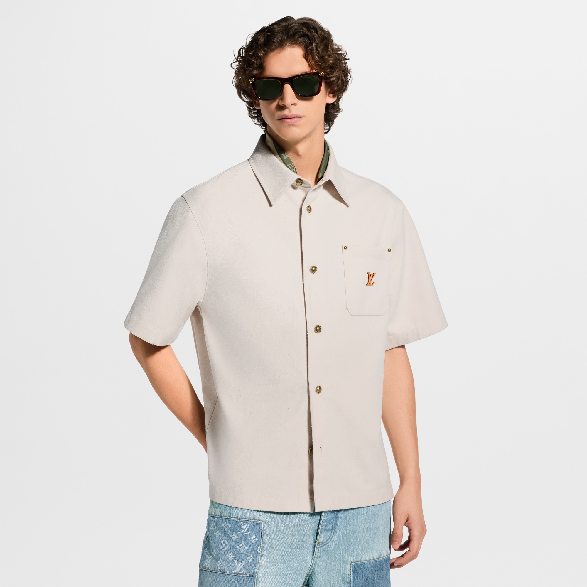 Short-Sleeved Silk-Cotton Shirt - Men - Ready-to-Wear | LOUIS 