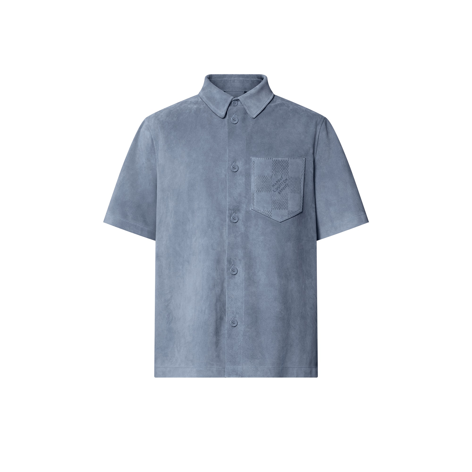  Ready-to-Wear All Ready-to-Wear Short-Sleeved Suede Overshirt | Louis Vuitton ® (Product zoom)