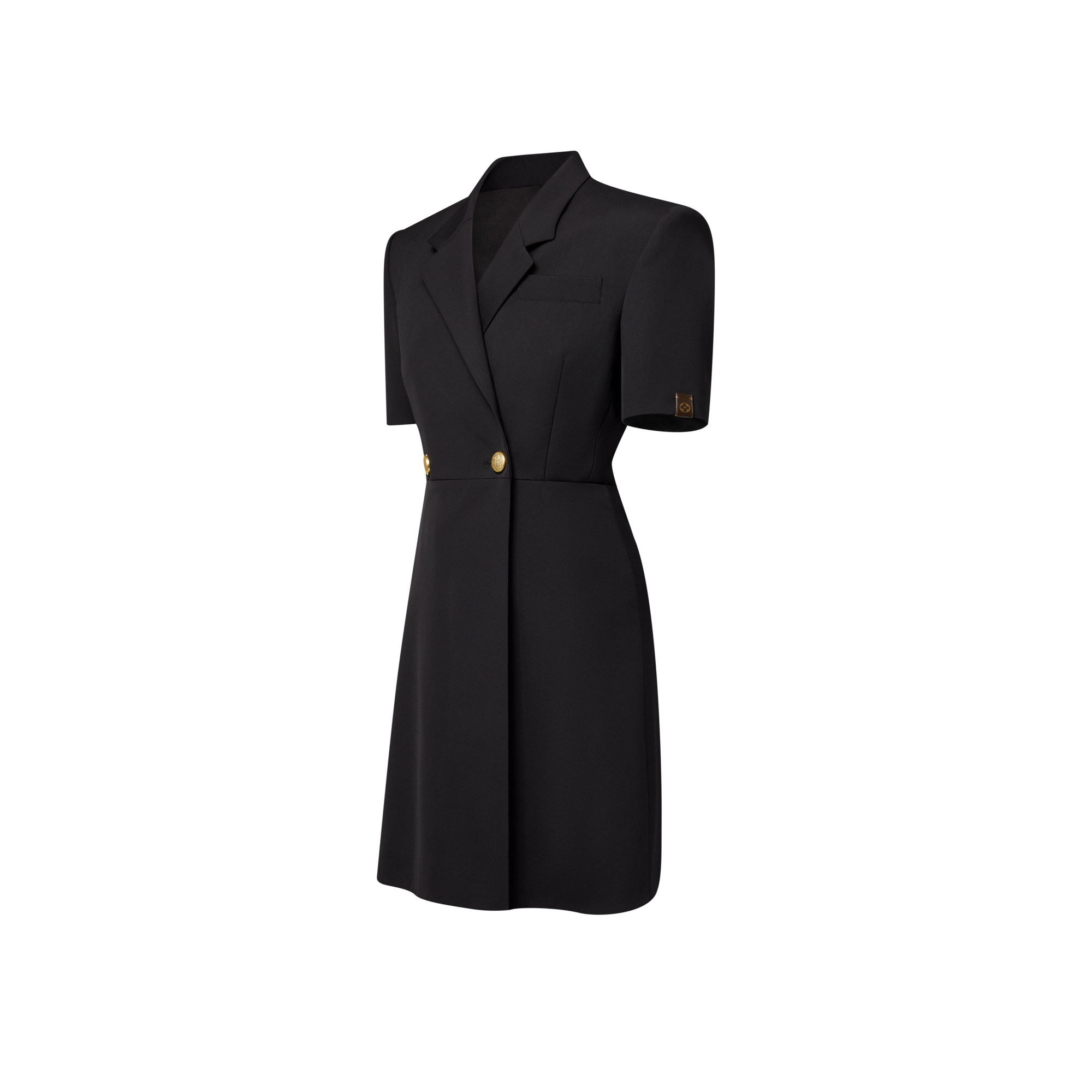  Ready-to-Wear Dresses Short-Sleeved Tailored Wrap Dress | Louis Vuitton ® (Product zoom)