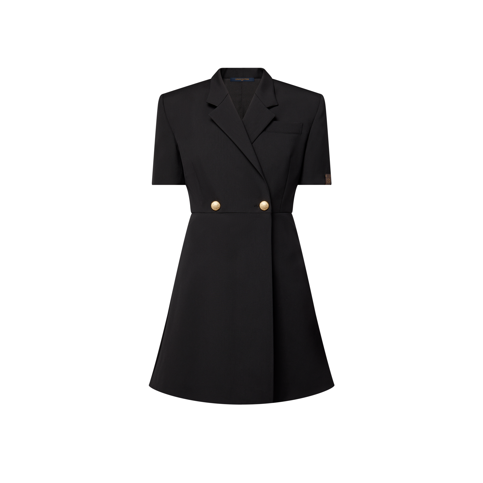 Short-Sleeved Tailored Wrap Dress