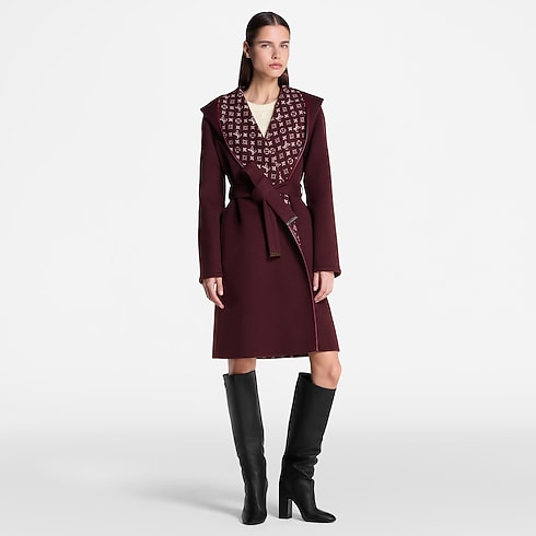 Ready-to-Wear Coats and Jackets Signature Long Hooded Wrap Coat | Louis Vuitton ® (Product zoom)