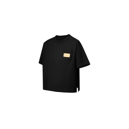 Ready-to-Wear Tops Signature Plaque T-Shirt | Louis Vuitton ® (Product zoom)