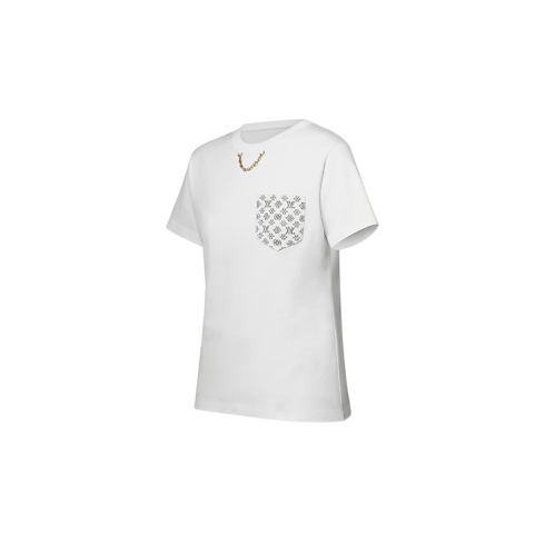 Ready-to-Wear Tops Signature Plaque T-Shirt | Louis Vuitton ® (Product zoom)