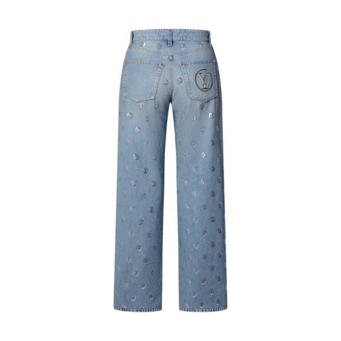 Ready-to-Wear Pants Signature Sequin Boot-Cut Jeans | Louis Vuitton ® (Product zoom)